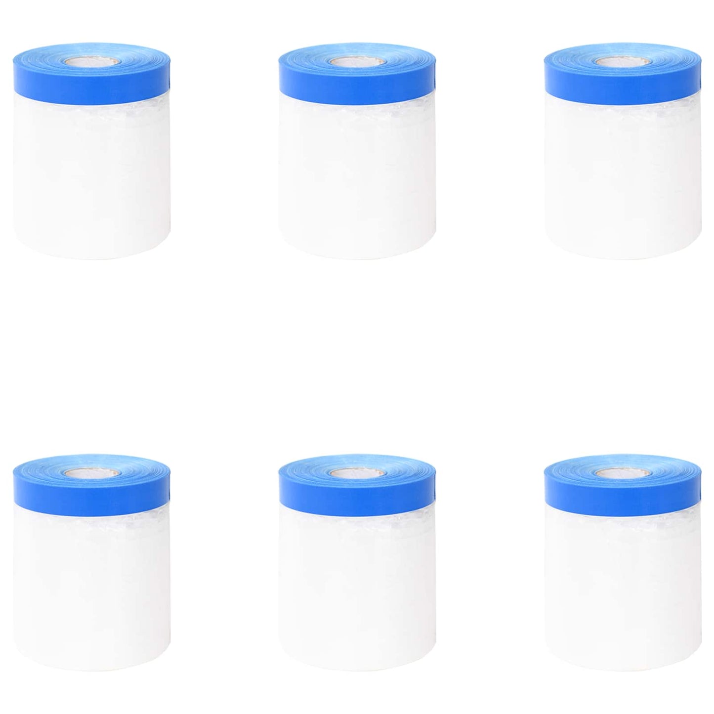 Abdeckfolie mit Klebeband 6 stk. Transparent und Blau
