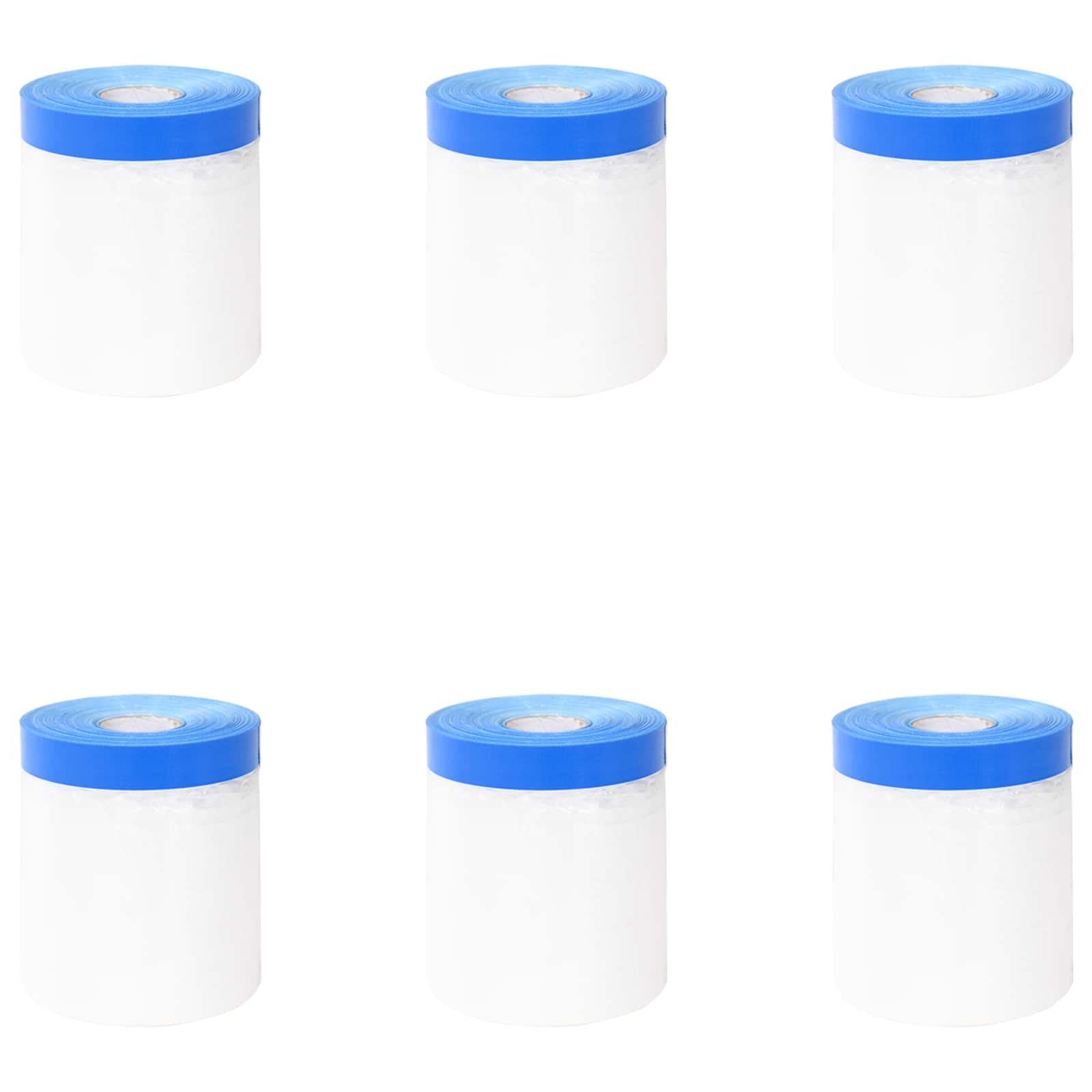 Abdeckfolie mit Klebeband 6 stk. Transparent und Blau