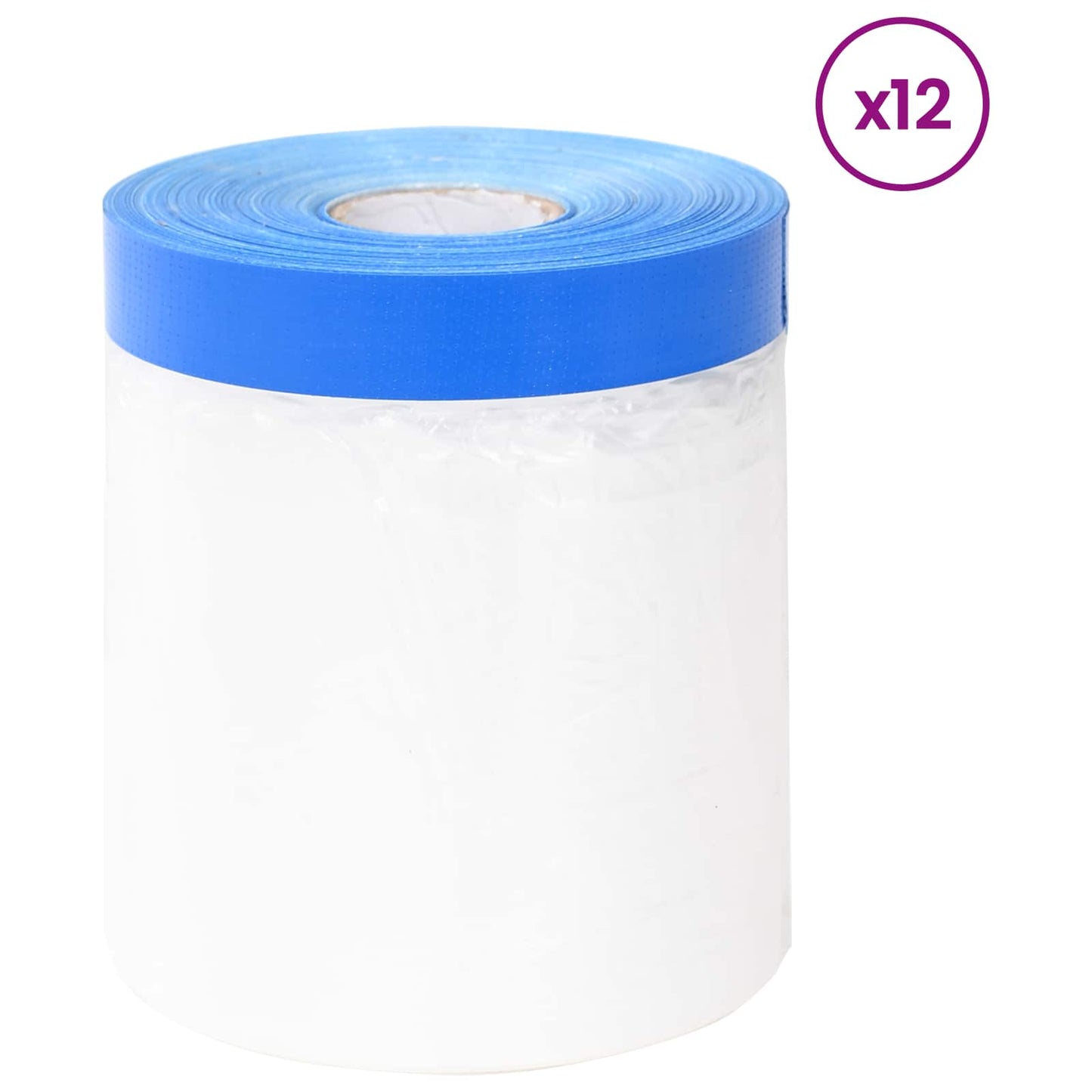 Abdeckfolie mit Klebeband 12 stk. Transparent und Blau