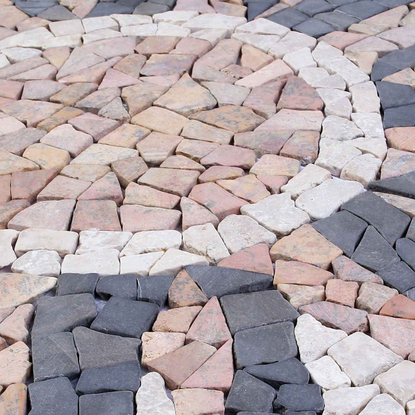 Mosaikfliesen Sonnenmuster Mehrfarbig 120 x 120 cm Marmor