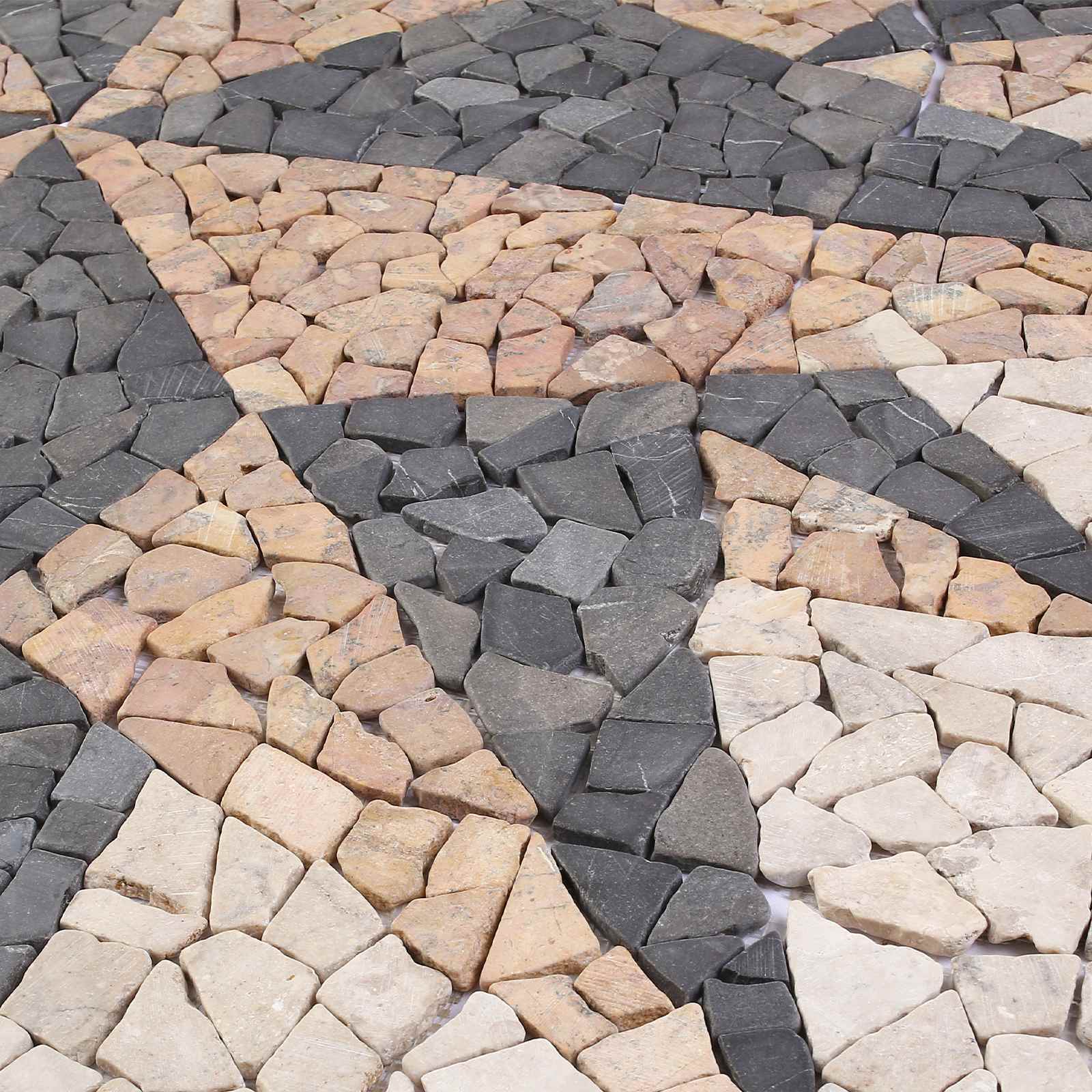 Mosaikfliesen Windmuster Mehrfarbig 120 x 120 cm Marmor