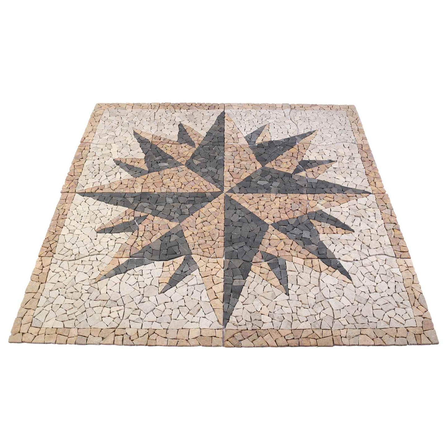 Mosaikfliesen Windmuster Mehrfarbig 120 x 120 cm Marmor