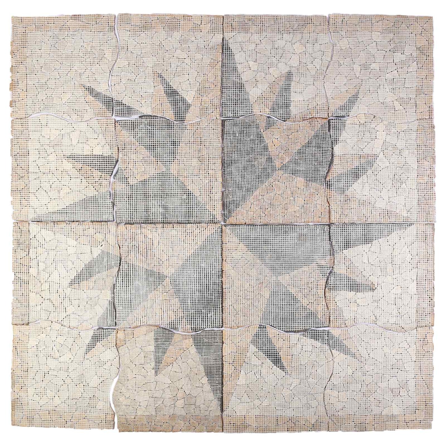 Mosaikfliesen Windmuster Mehrfarbig 120 x 120 cm Marmor