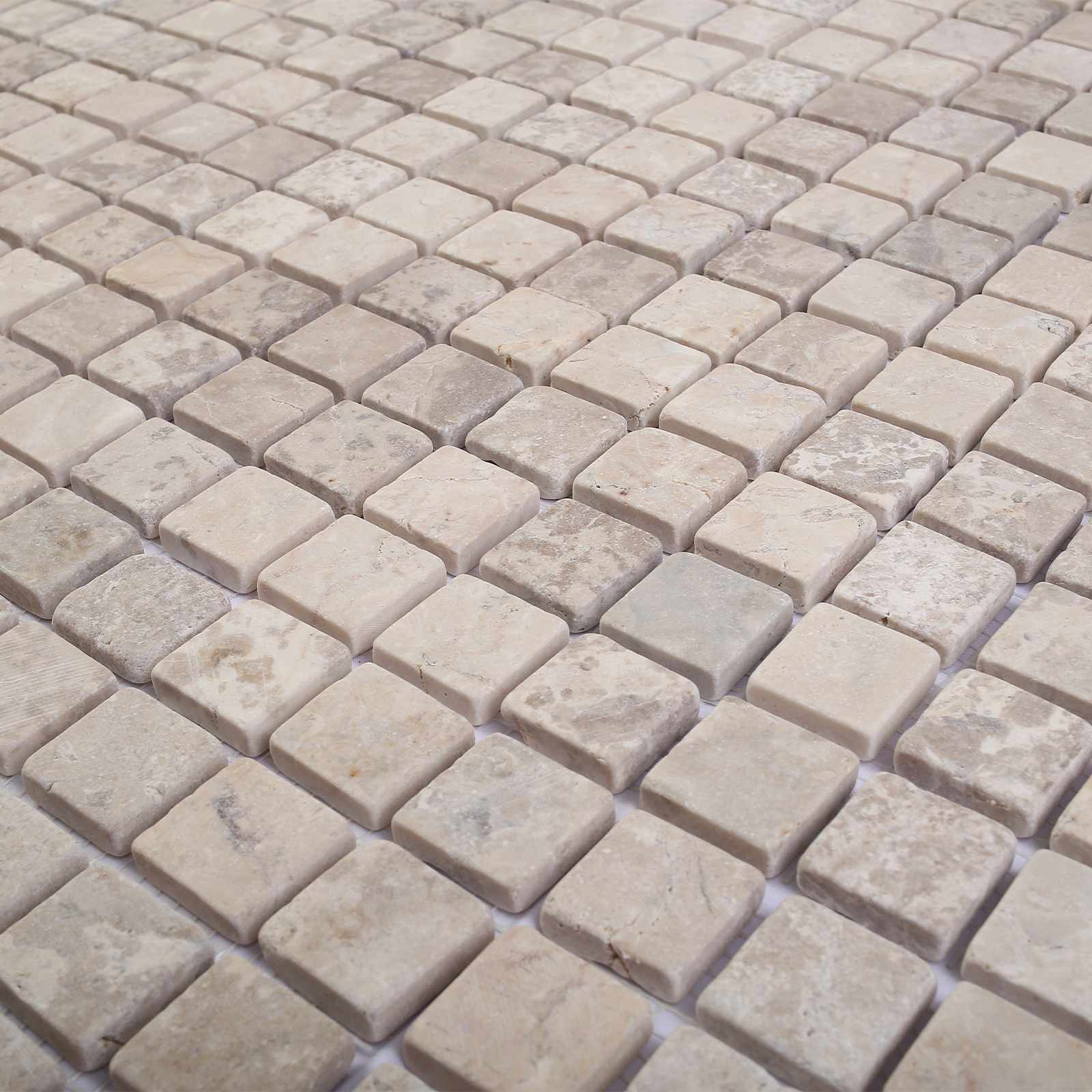 Mosaikfliesen Creme 30 x 30 cm Marmor