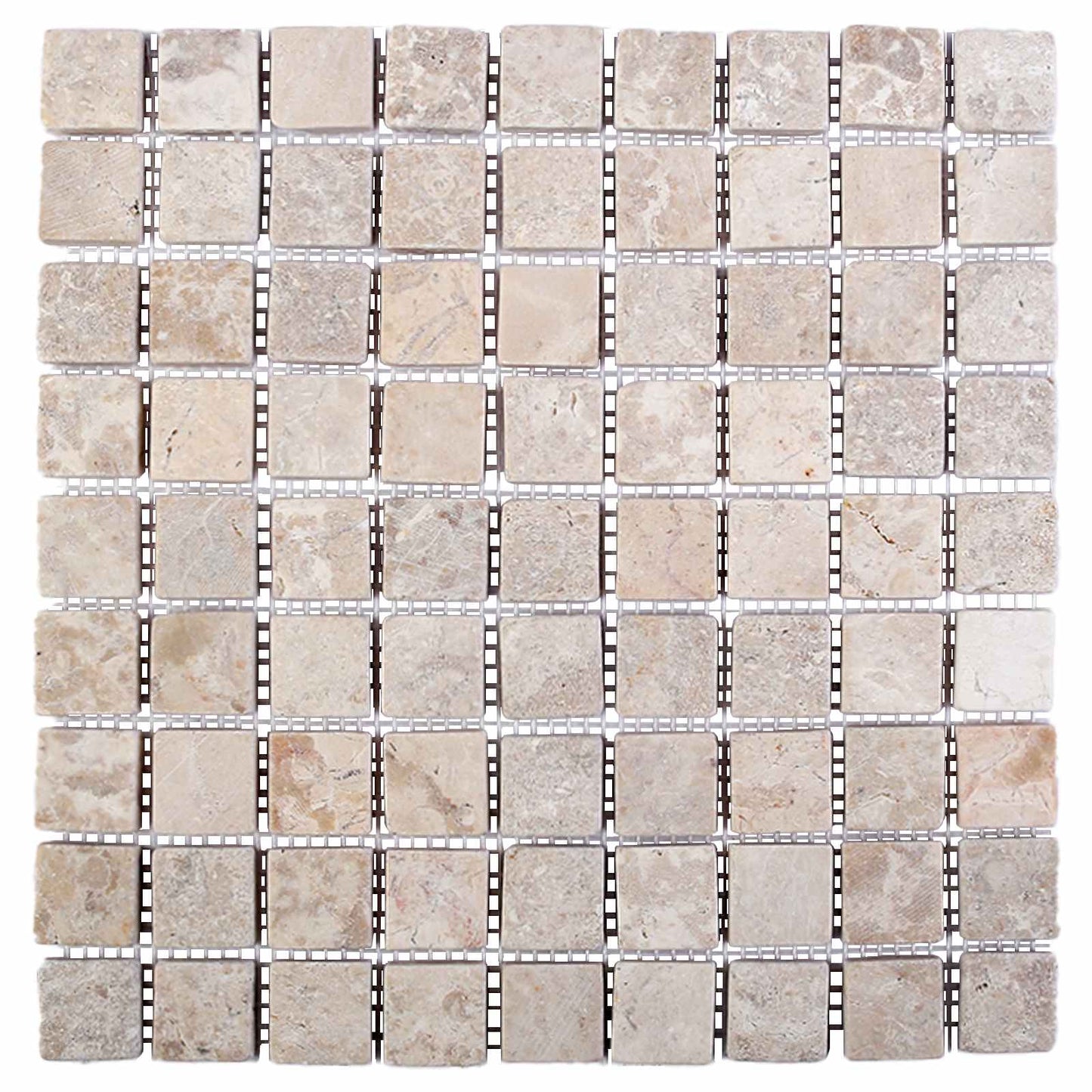 Mosaikfliesen Creme 30 x 30 cm Marmor