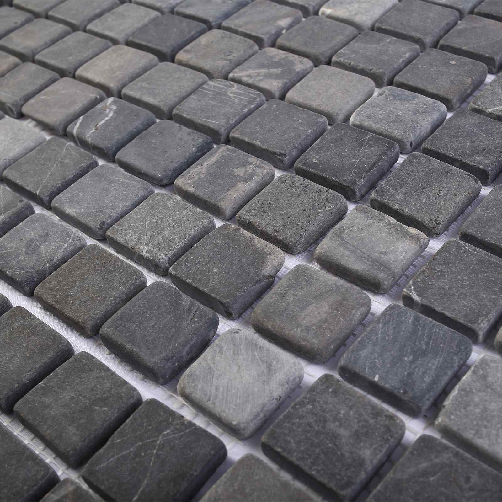 Mosaikfliesen Grau 30 x 30 cm Marmor