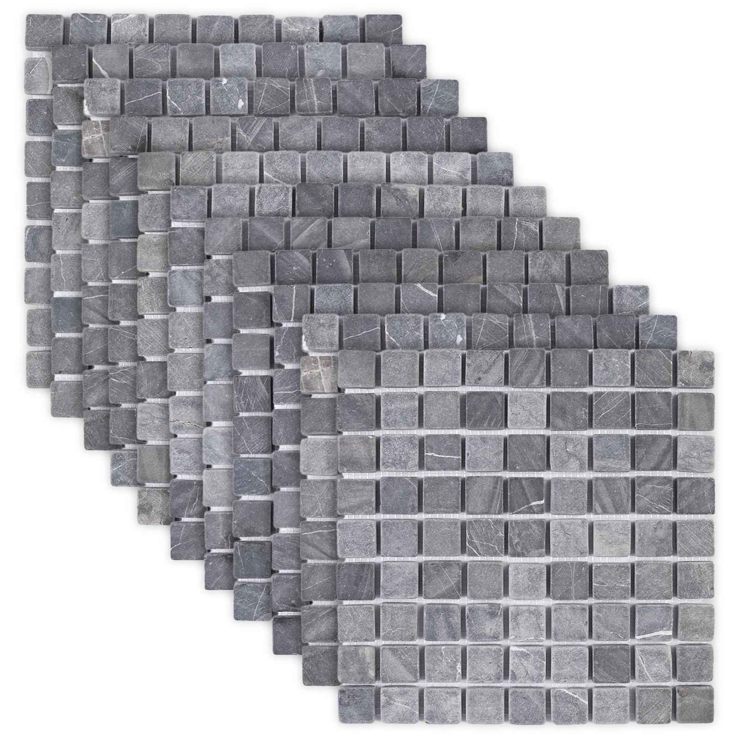 Mosaikfliesen Grau 30 x 30 cm Marmor