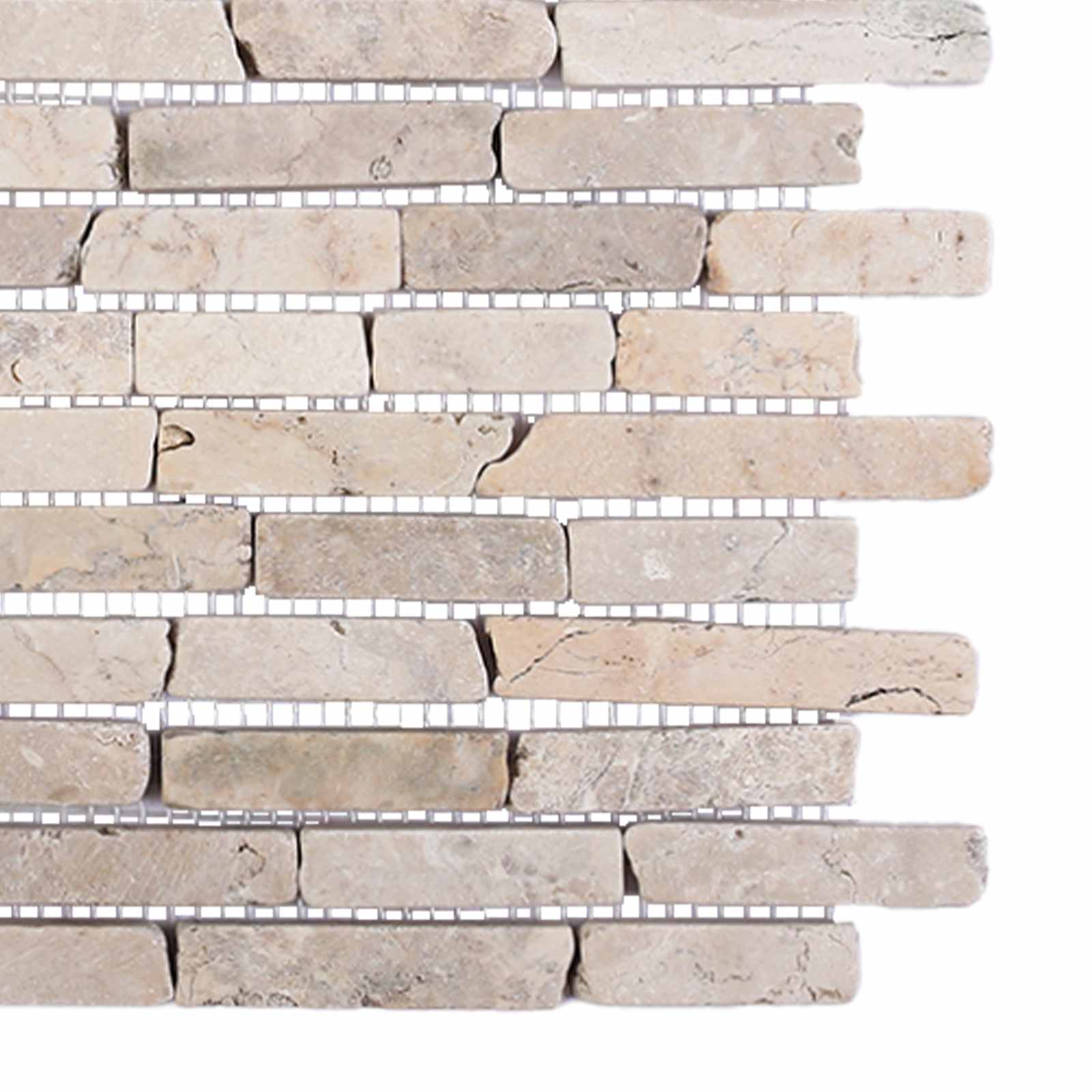 Mosaikfliesen Creme 30 x 30 cm Marmor