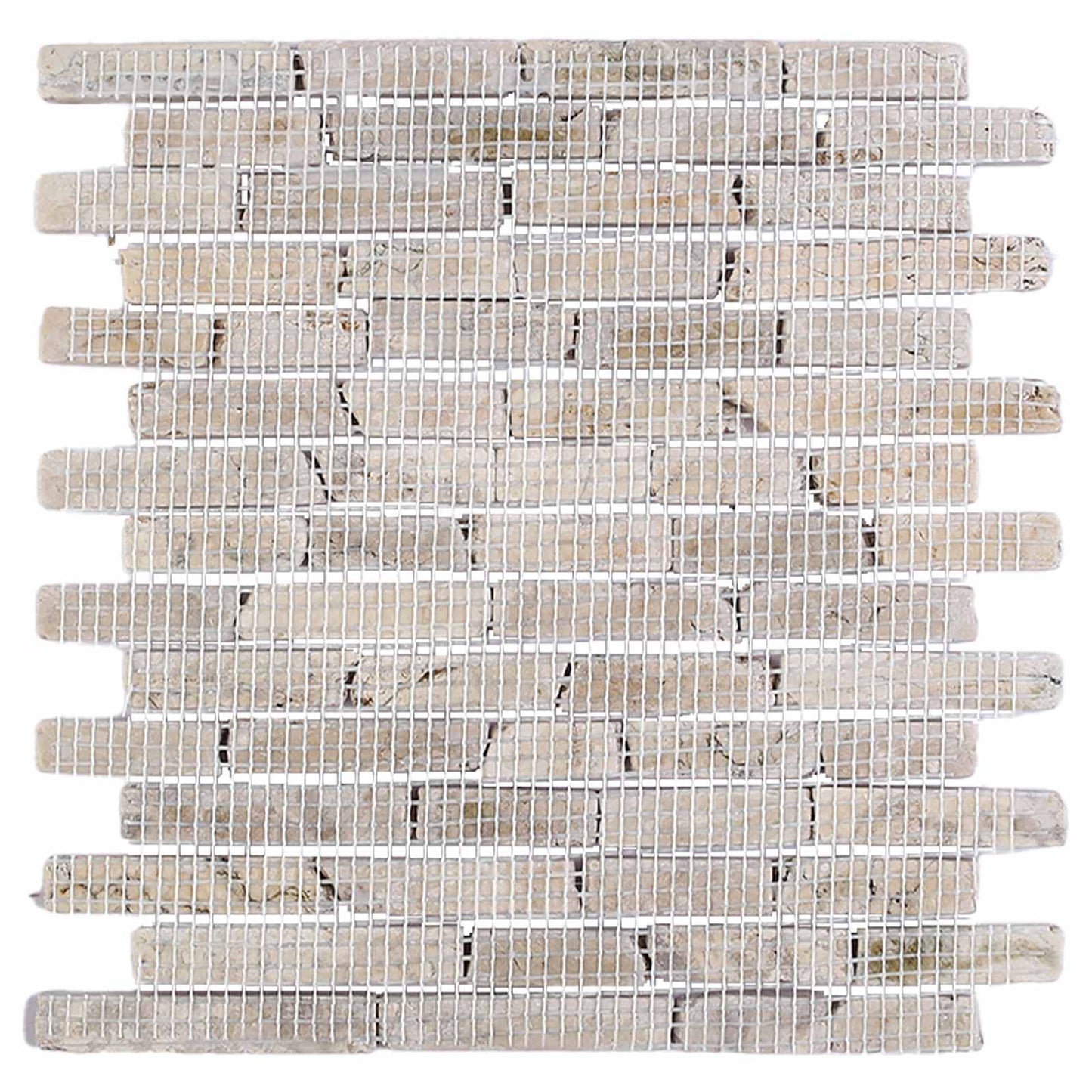 Mosaikfliesen Creme 30 x 30 cm Marmor