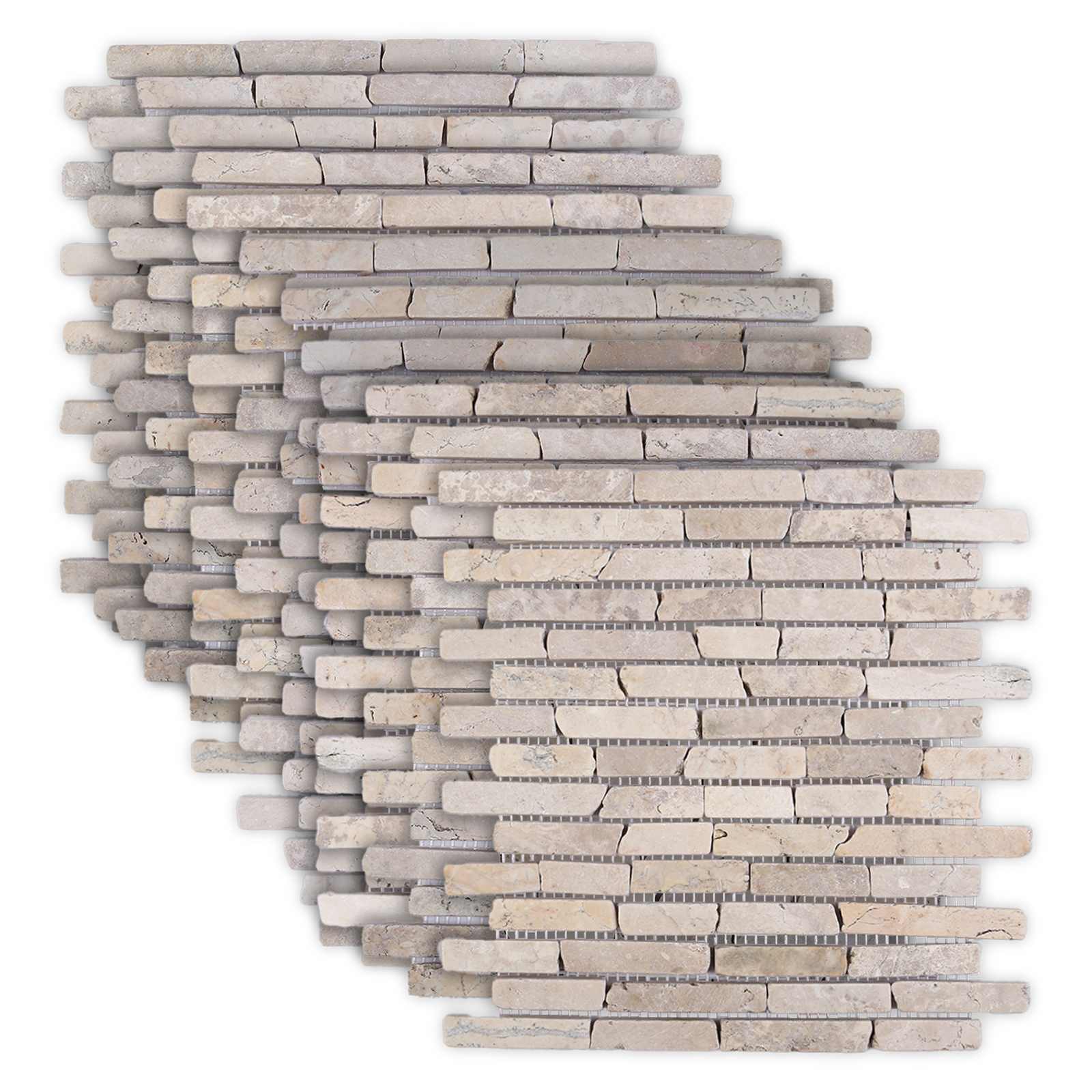 Mosaikfliesen Creme 30 x 30 cm Marmor