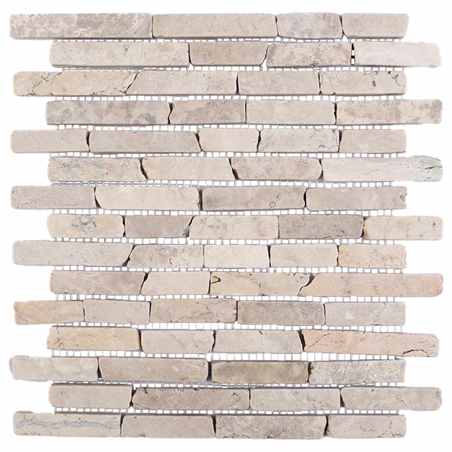 Mosaikfliesen Creme 30 x 30 cm Marmor