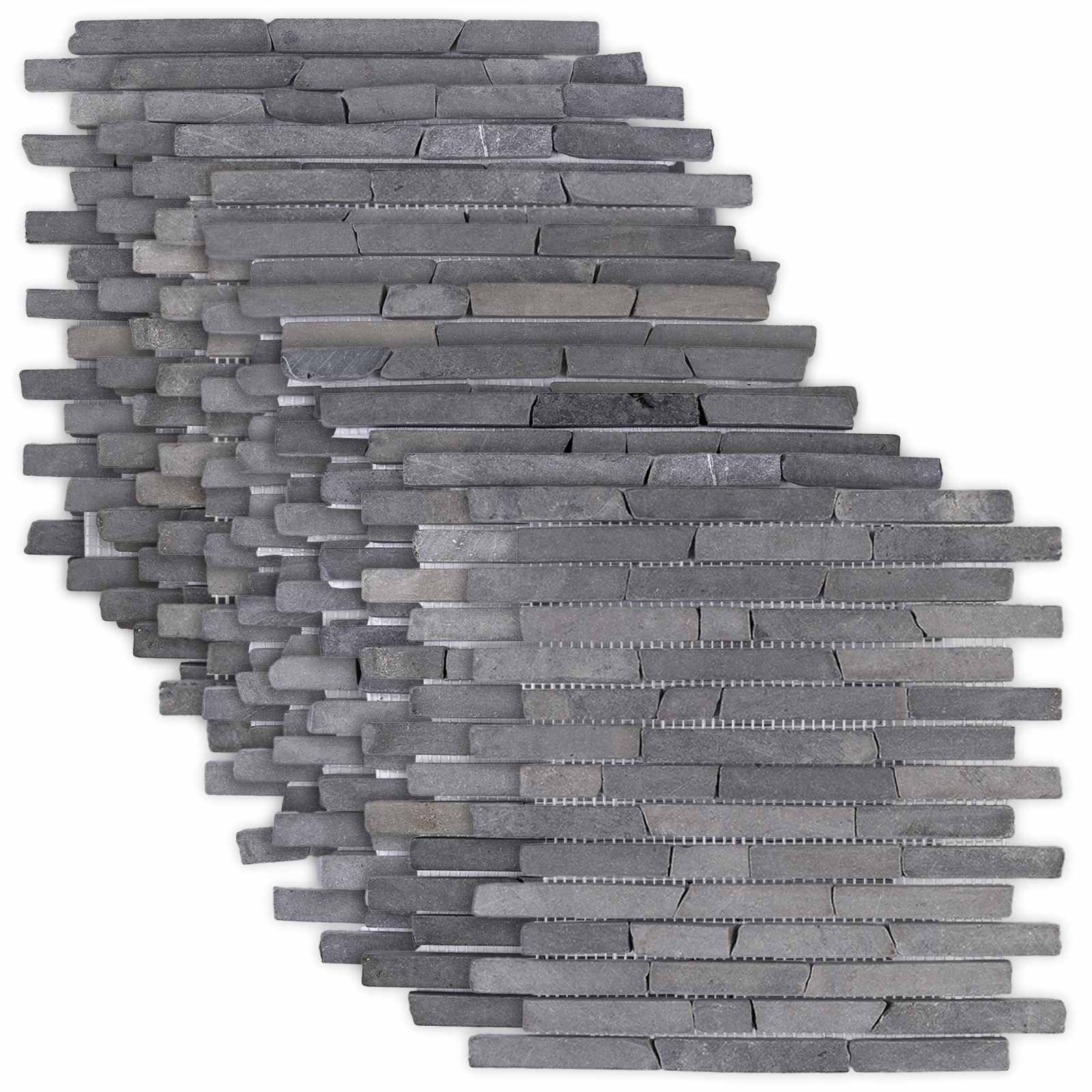 Mosaikfliesen Grau 30 x 30 cm Marmor