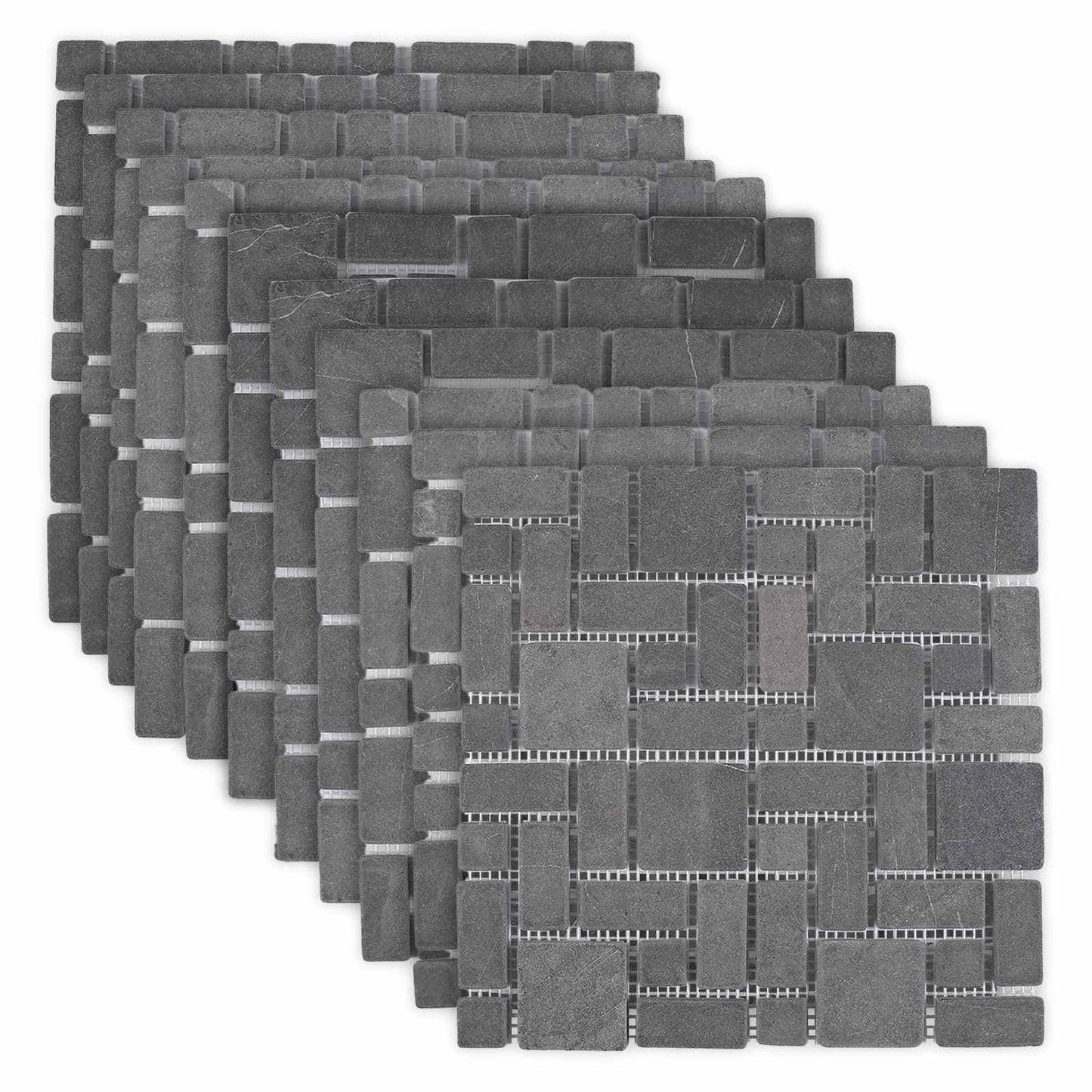 Mosaikfliesen Grau 30 x 30 cm Marmor