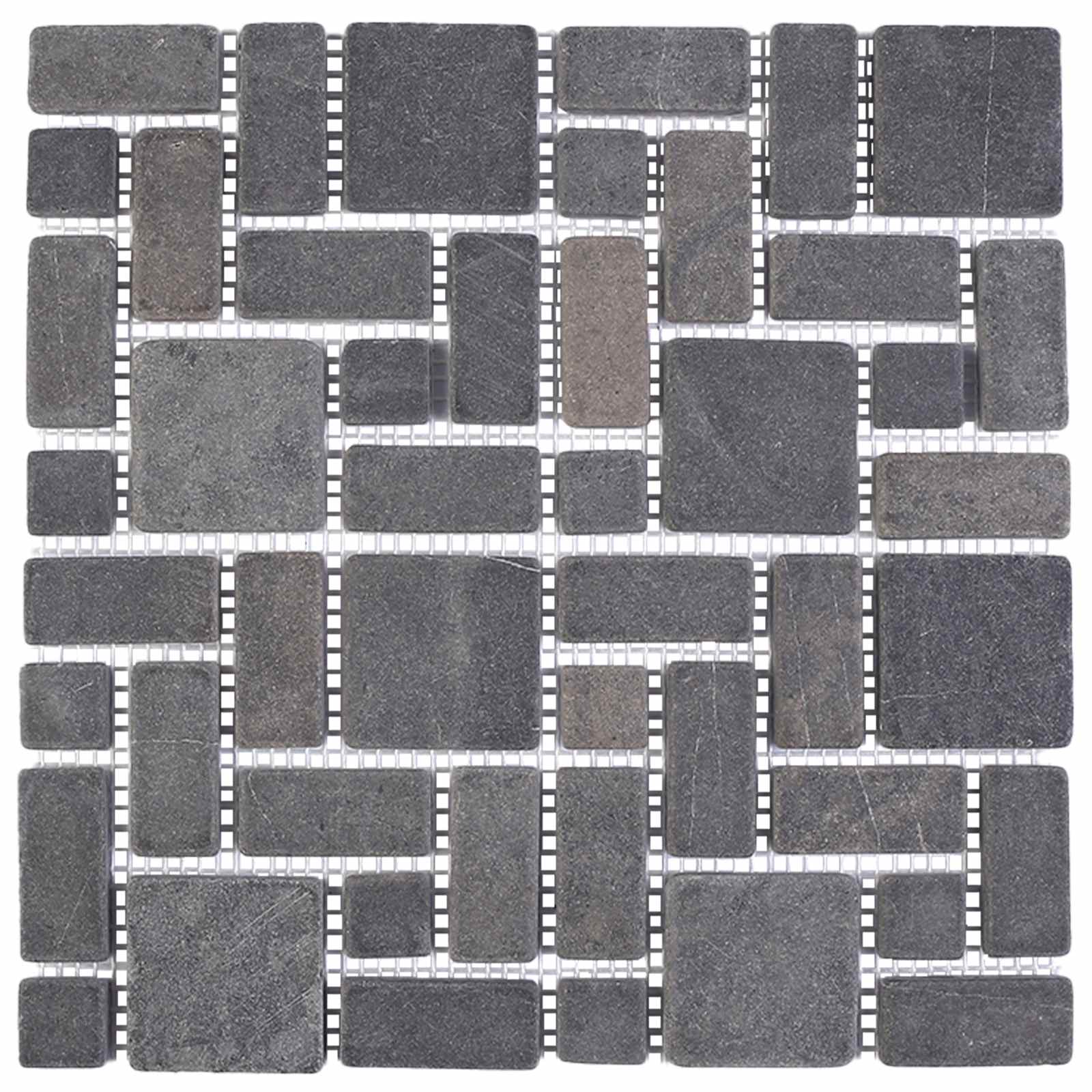 Mosaikfliesen Grau 30 x 30 cm Marmor