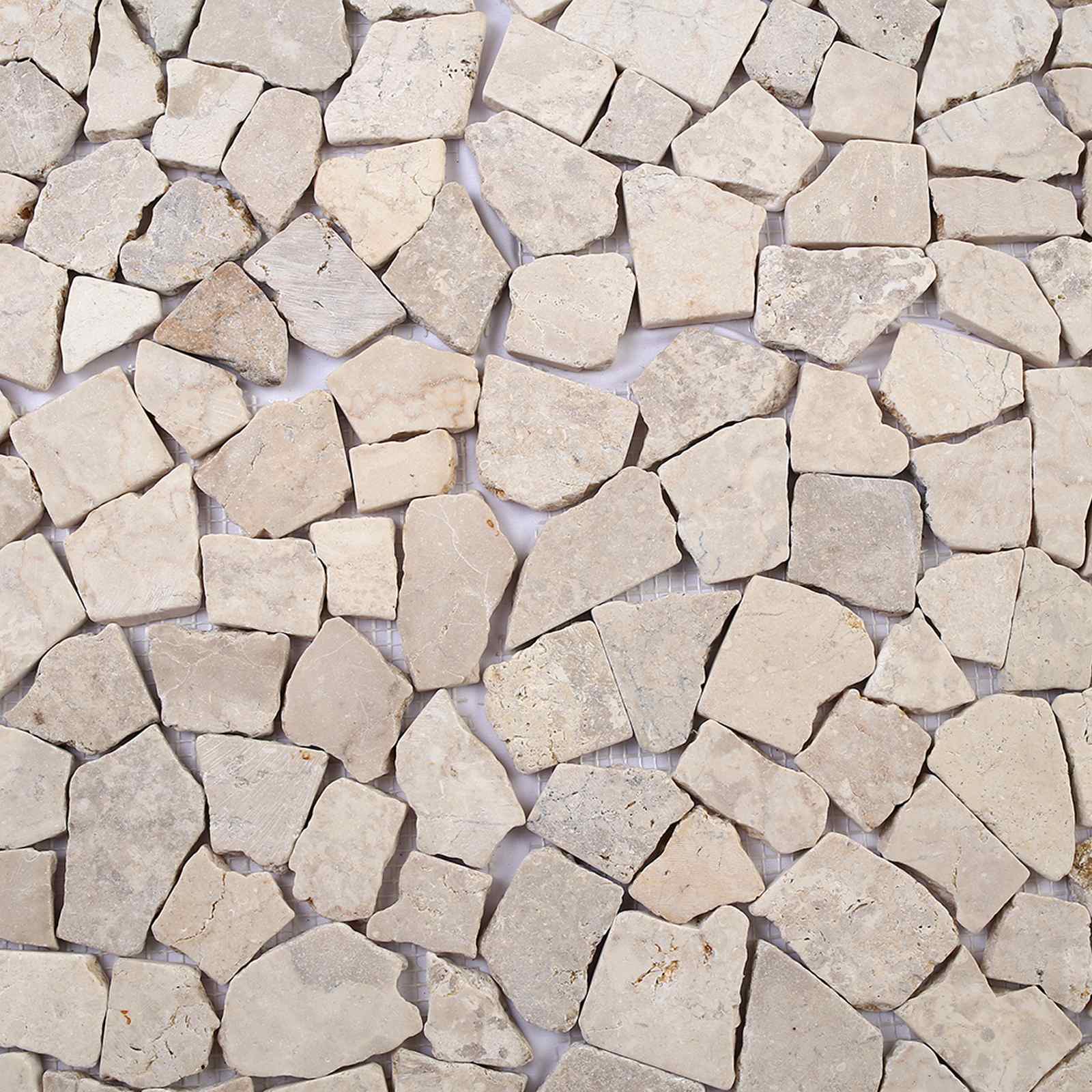 Mosaikfliesen Creme 30 x 30 cm Marmor