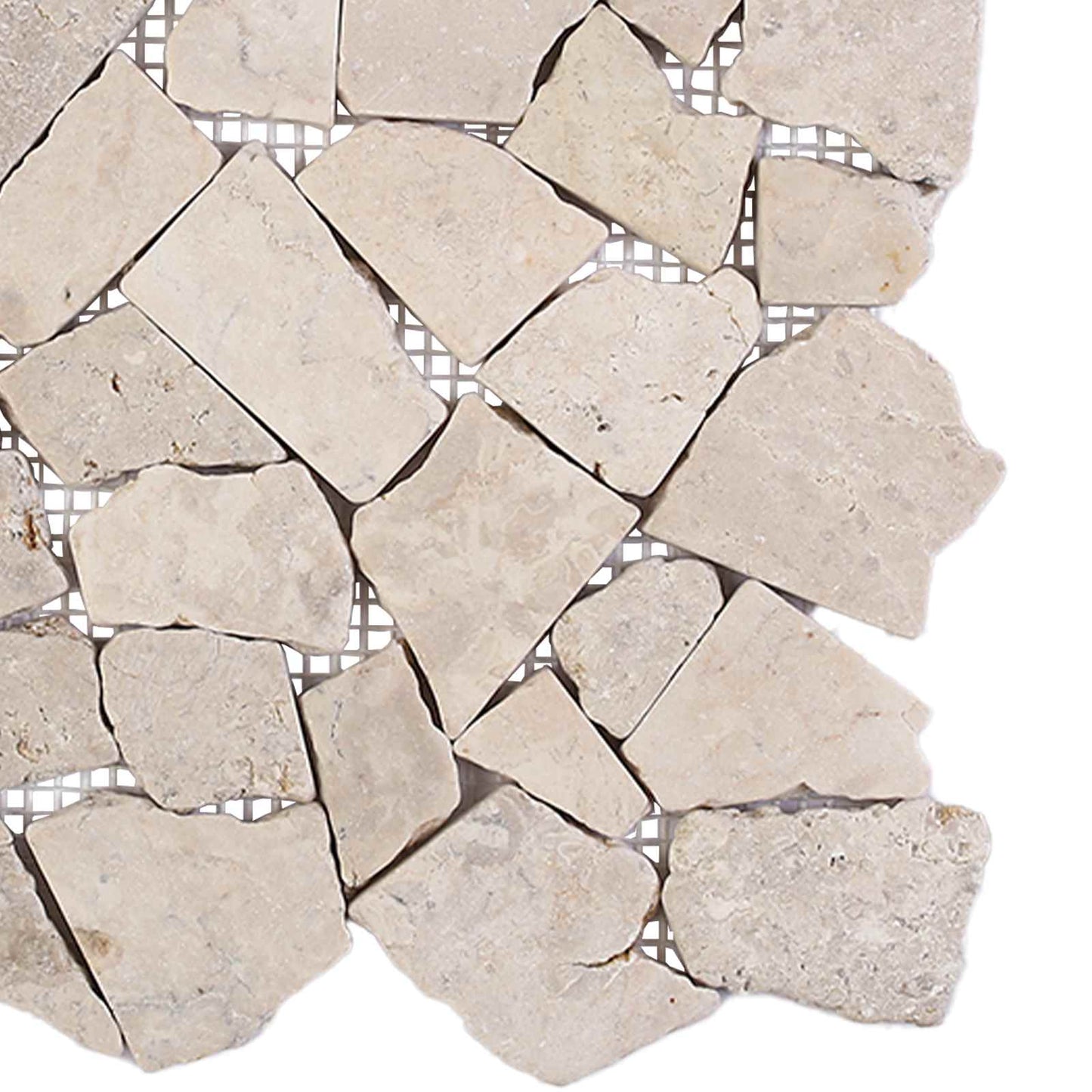 Mosaikfliesen Creme 30 x 30 cm Marmor