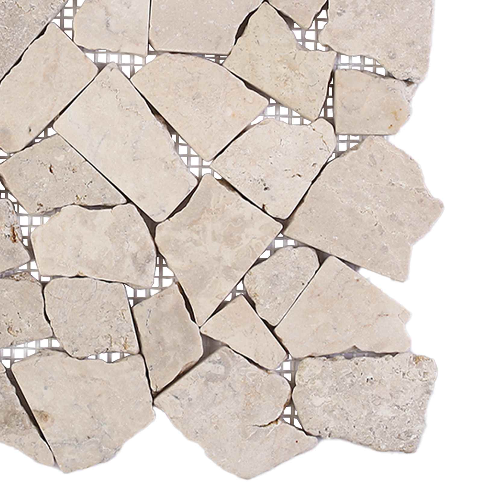 Mosaikfliesen Creme 30 x 30 cm Marmor