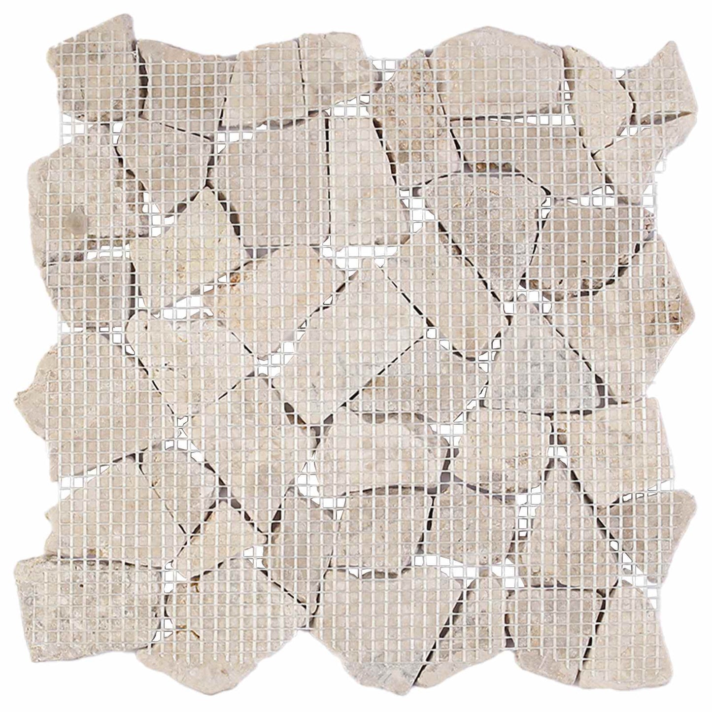 Mosaikfliesen Creme 30 x 30 cm Marmor