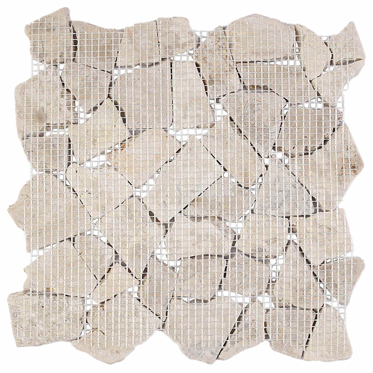 Mosaikfliesen Creme 30 x 30 cm Marmor