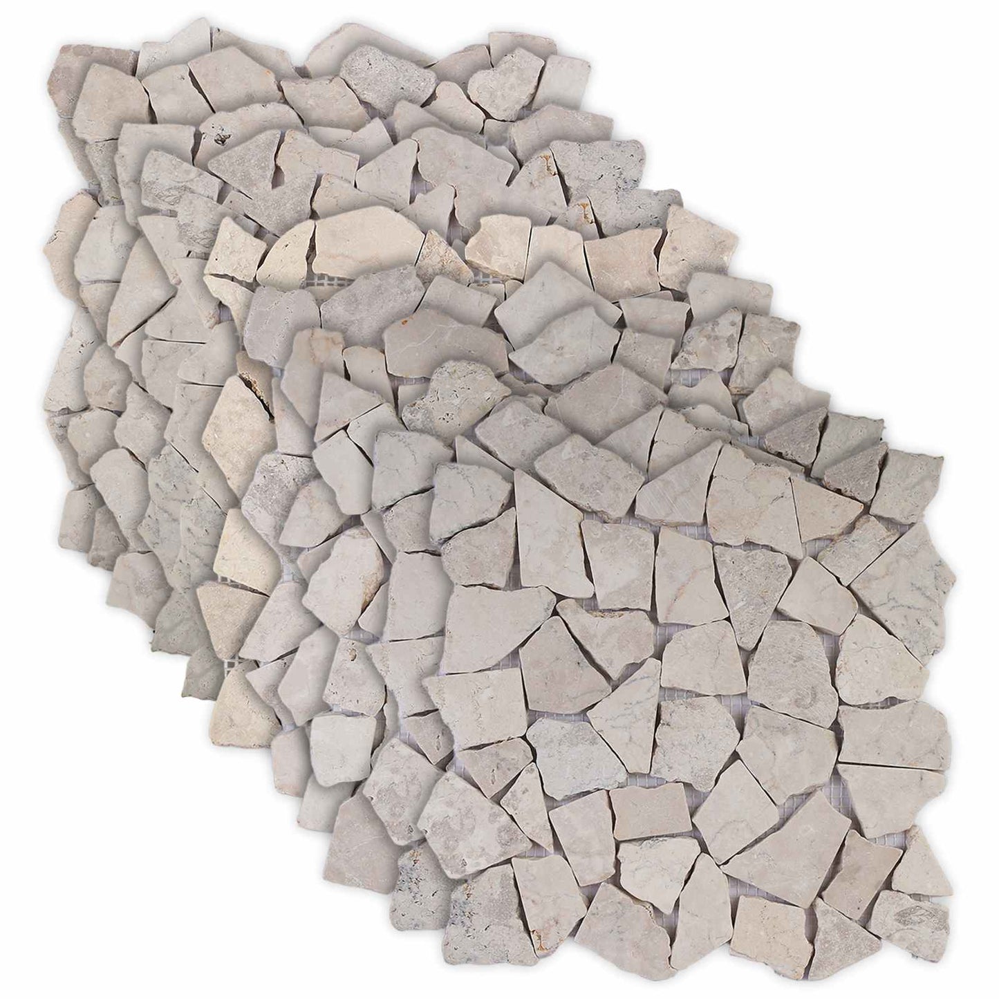 Mosaikfliesen Creme 30 x 30 cm Marmor