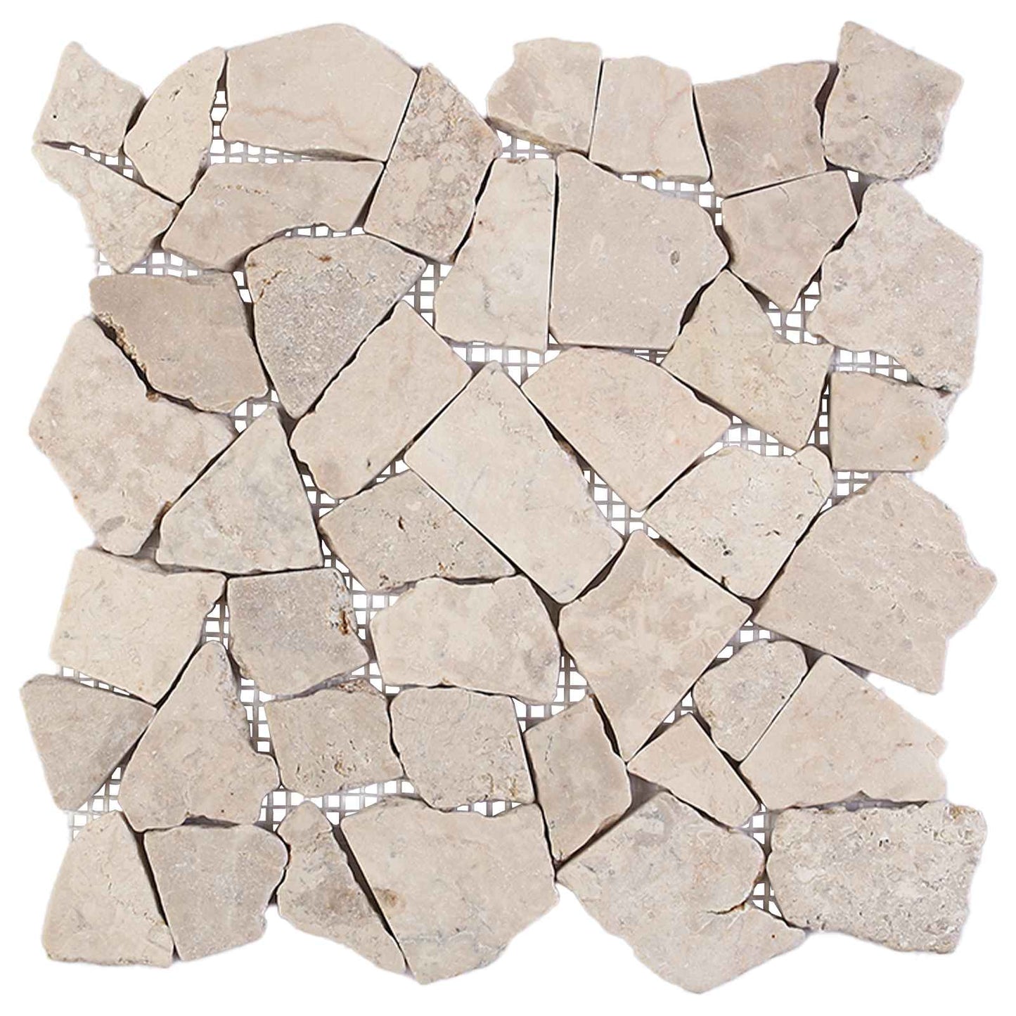 Mosaikfliesen Creme 30 x 30 cm Marmor