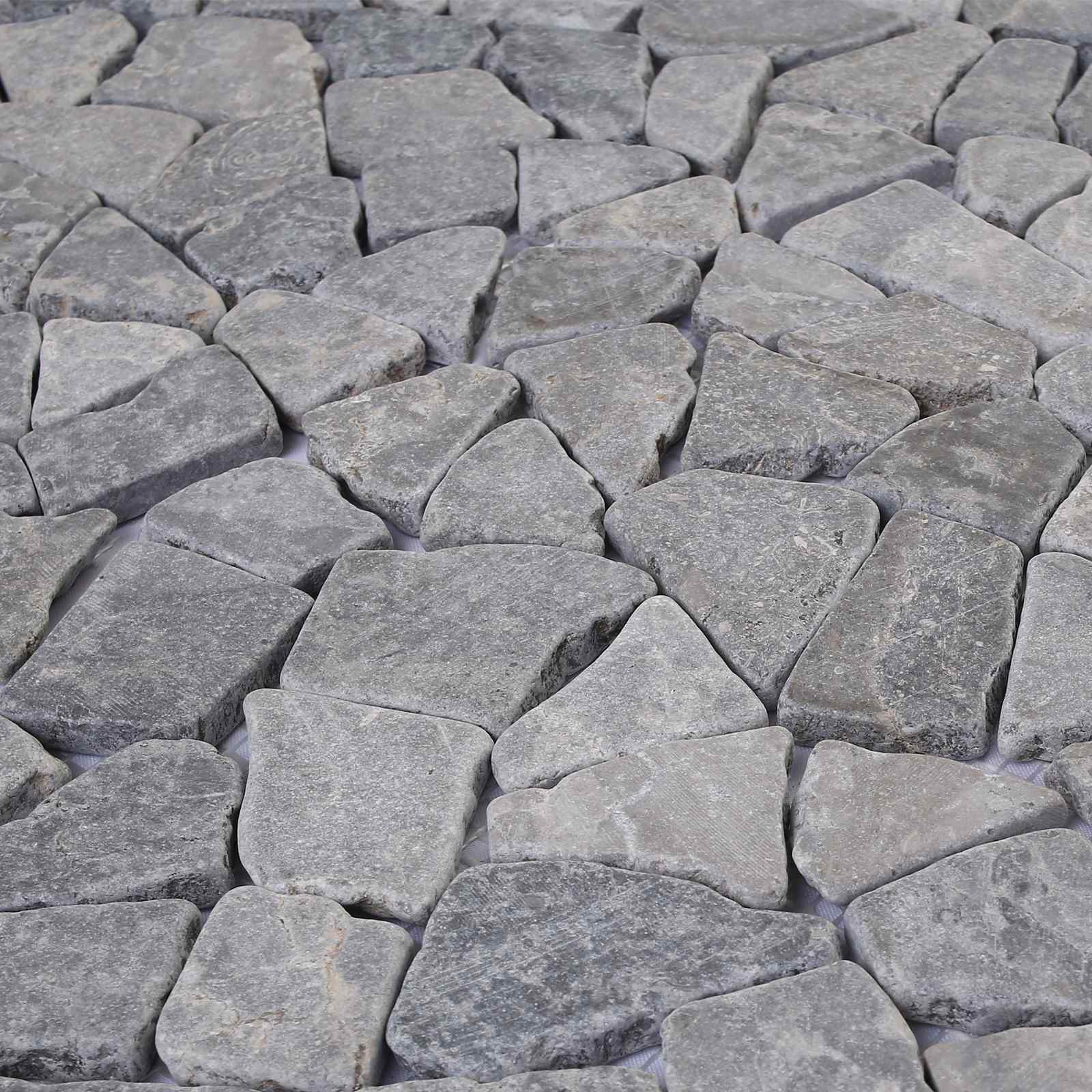 Mosaikfliesen Hellgrau 30 x 30 cm Marmor