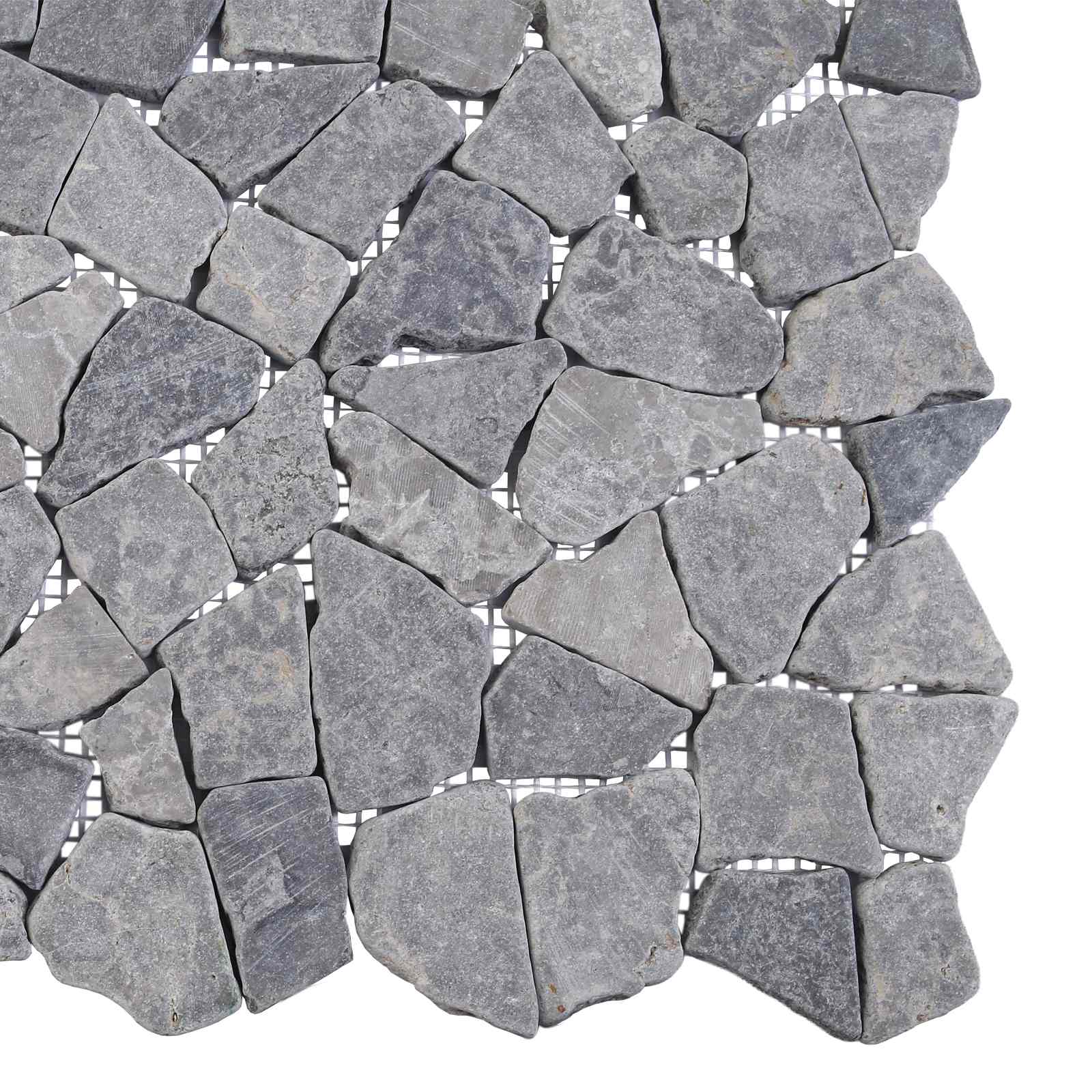 Mosaikfliesen Hellgrau 30 x 30 cm Marmor