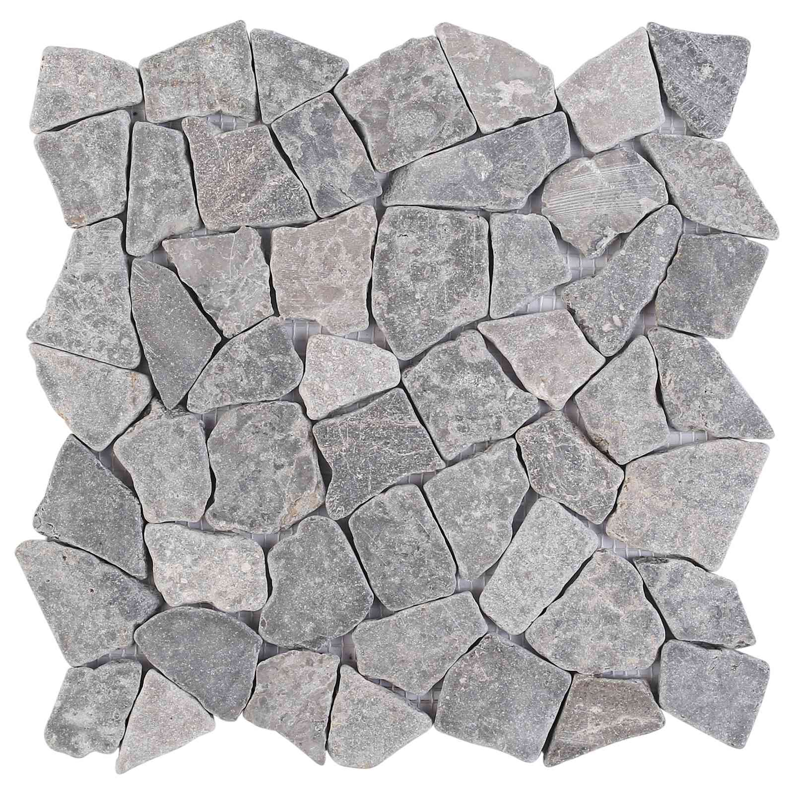 Mosaikfliesen Hellgrau 30 x 30 cm Marmor