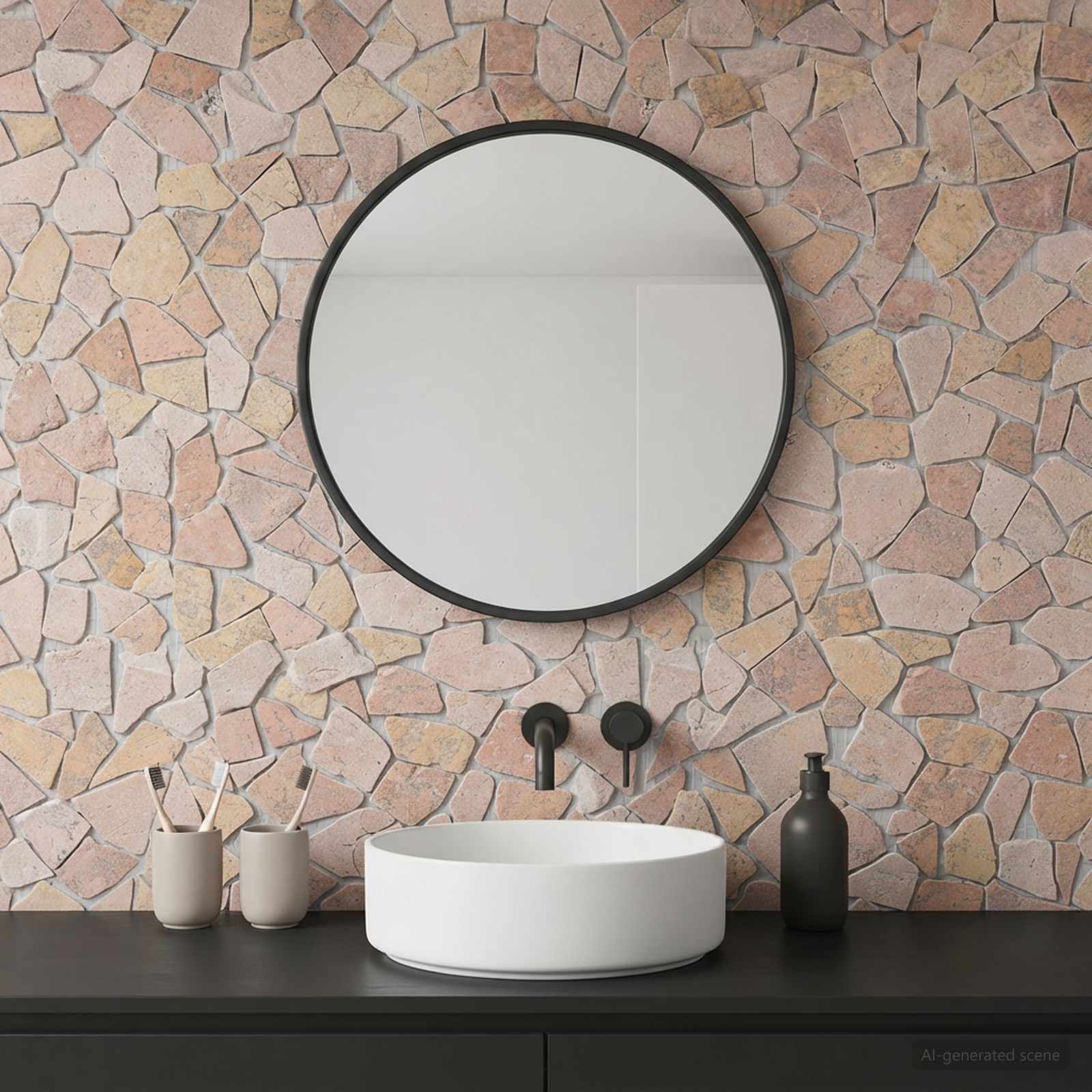Mosaikfliesen Rot 30 x 30 cm Marmor