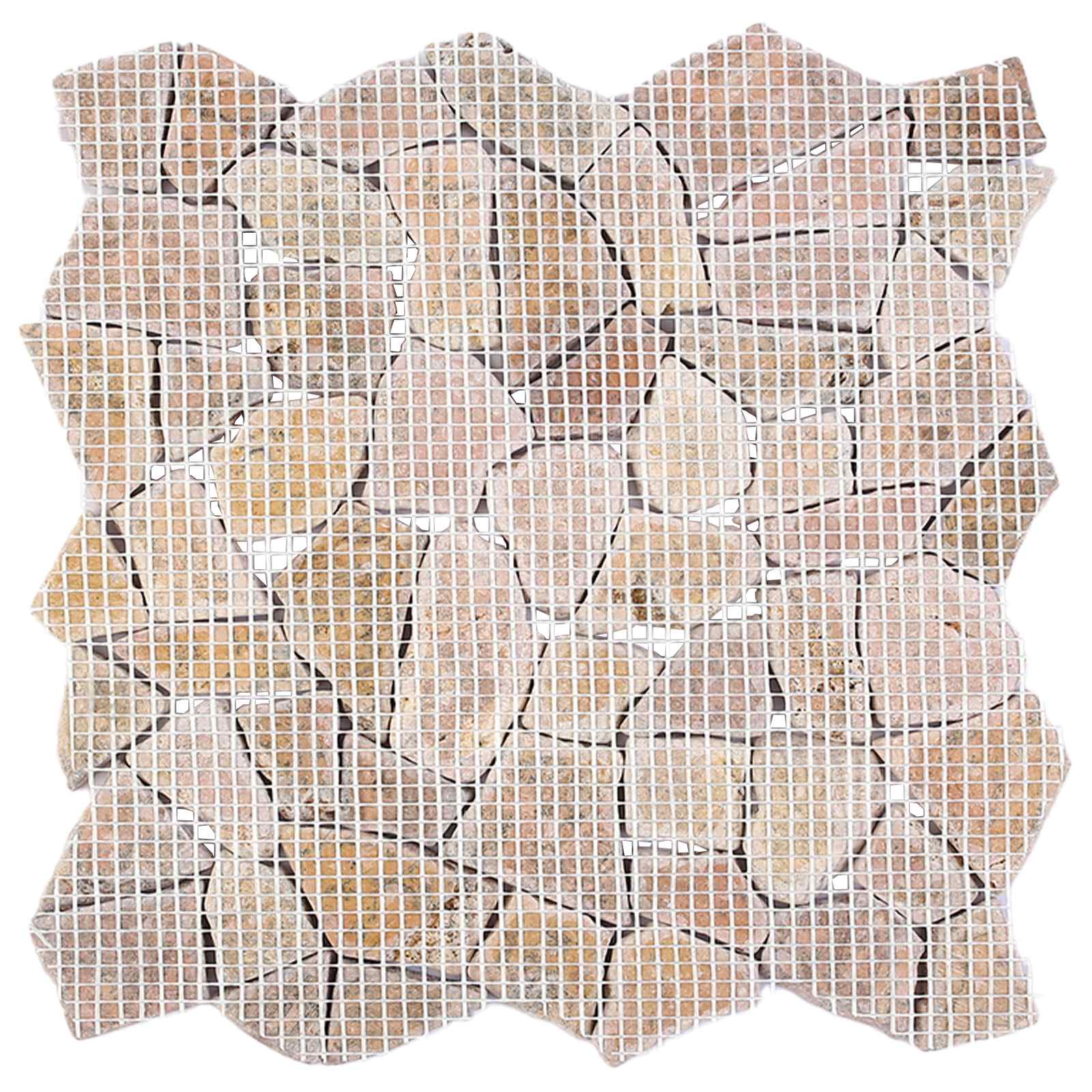 Mosaikfliesen Rot 30 x 30 cm Marmor