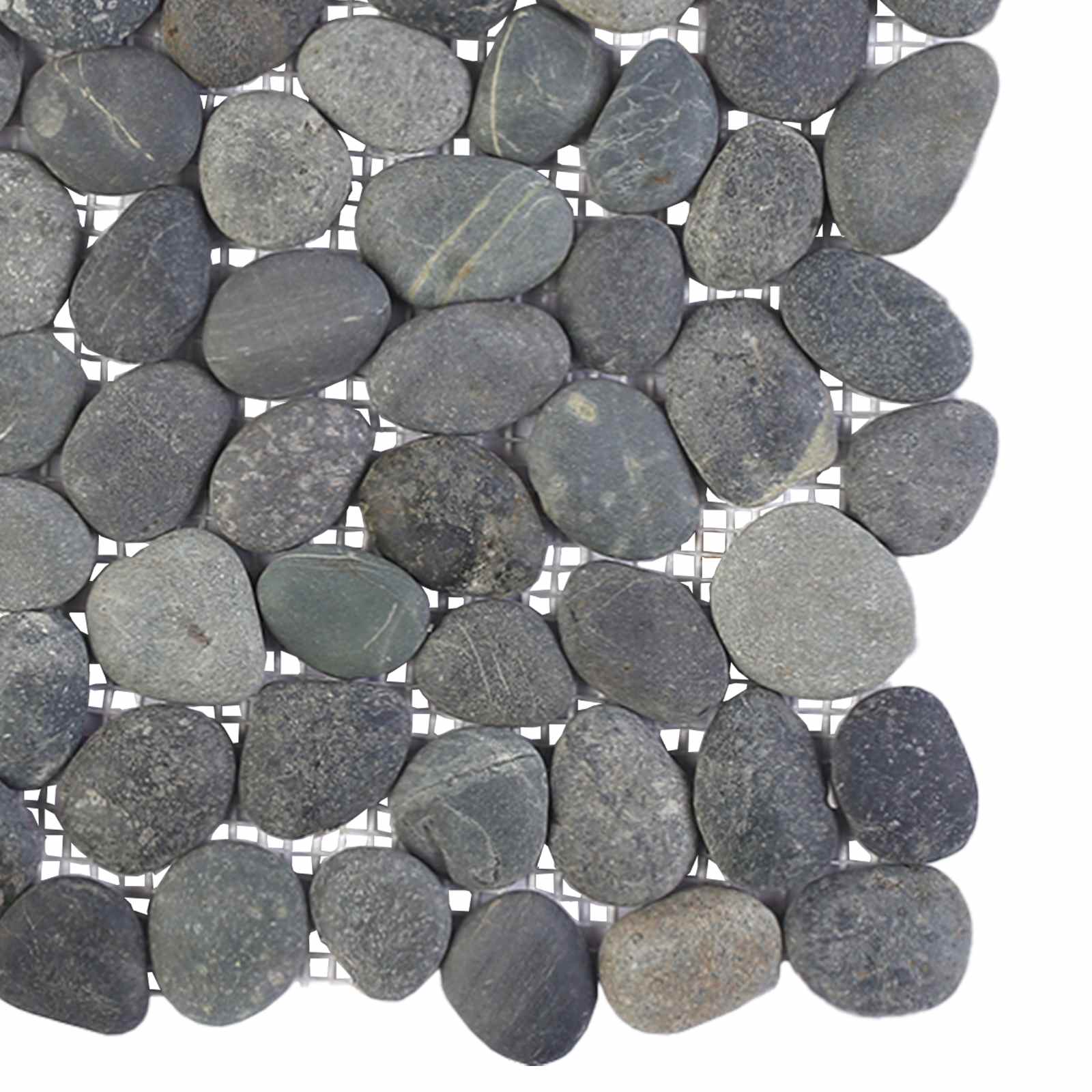 Kieselplatten Grau 30 x 30 cm Flusskiesel