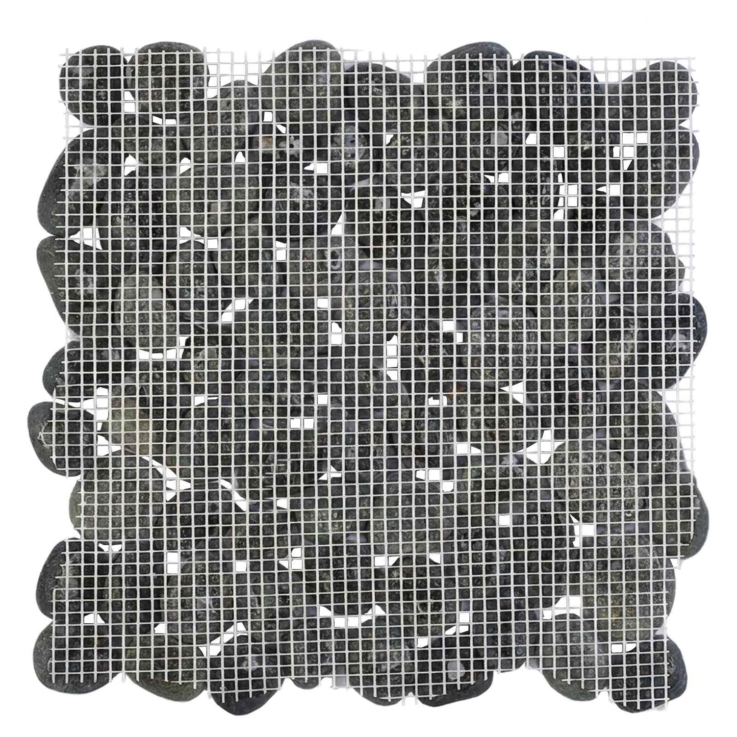 Kieselplatten Grau 30 x 30 cm Flusskiesel