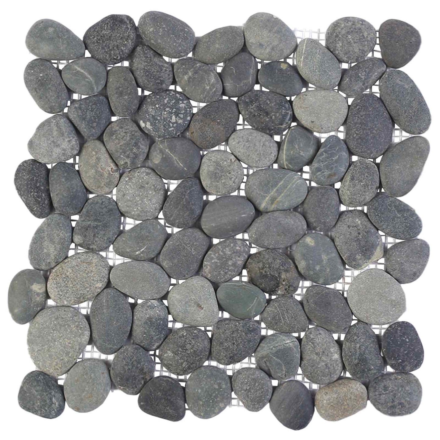 Kieselplatten Grau 30 x 30 cm Flusskiesel