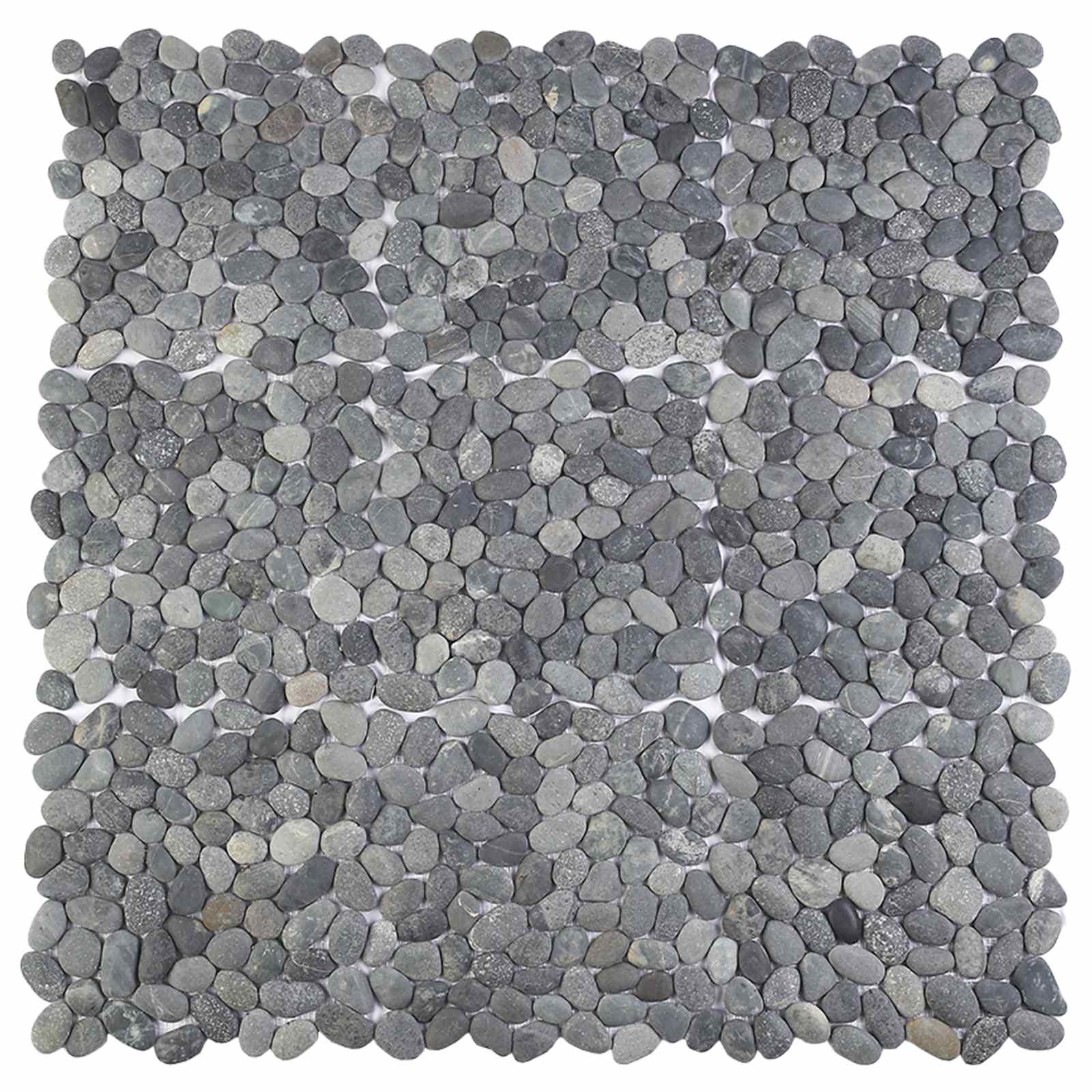 Kieselplatten Grau 30 x 30 cm Flusskiesel