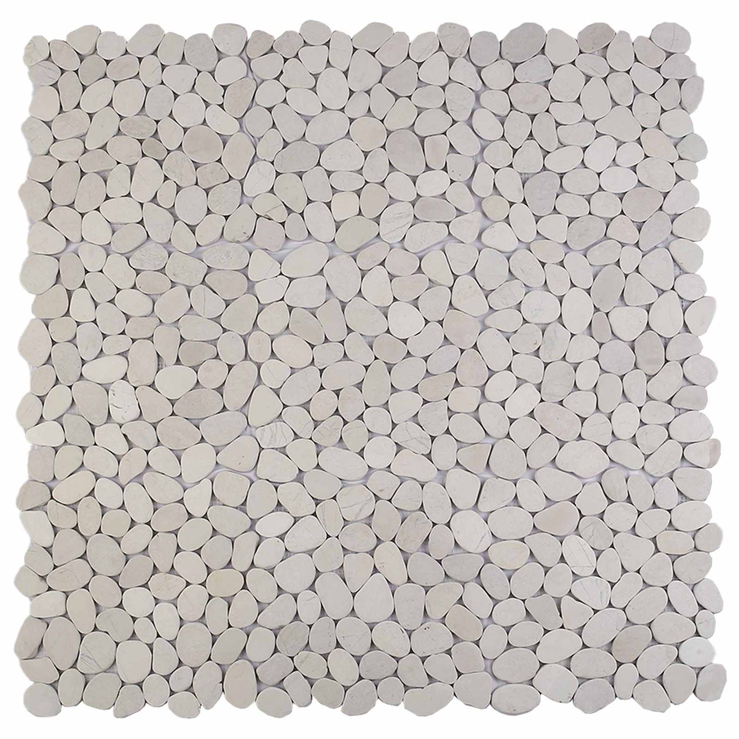 Kieselplatten Weiß 30 x 30 cm Flusskiesel
