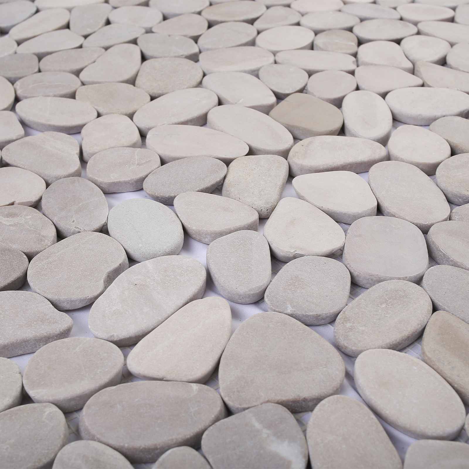 Kieselplatten Taupe 30 x 30 cm Flusskiesel