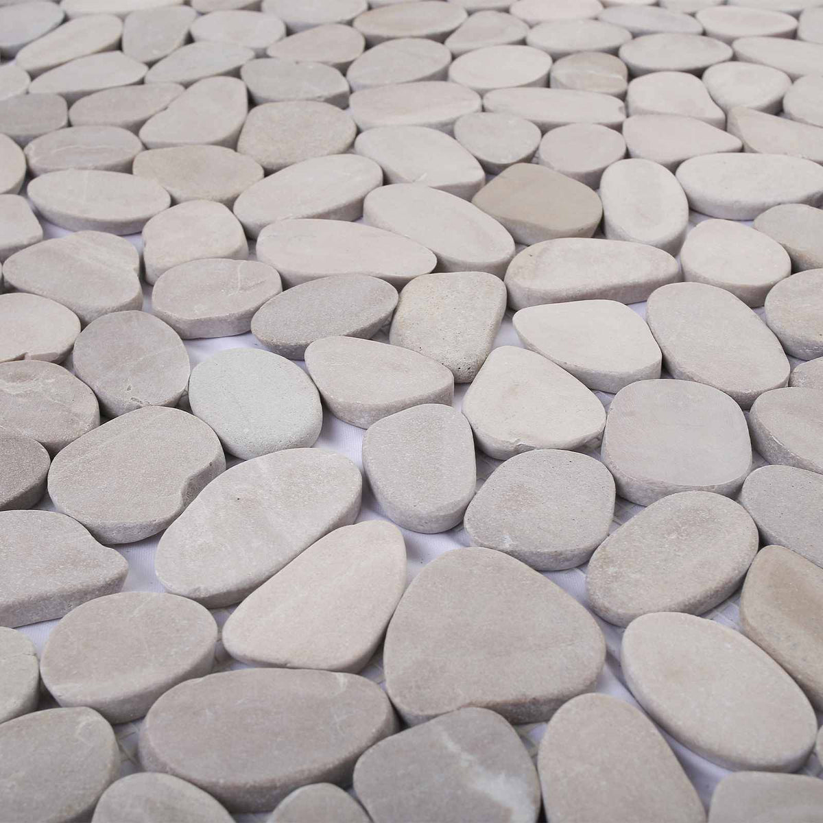 Kieselplatten Taupe 30 x 30 cm Flusskiesel