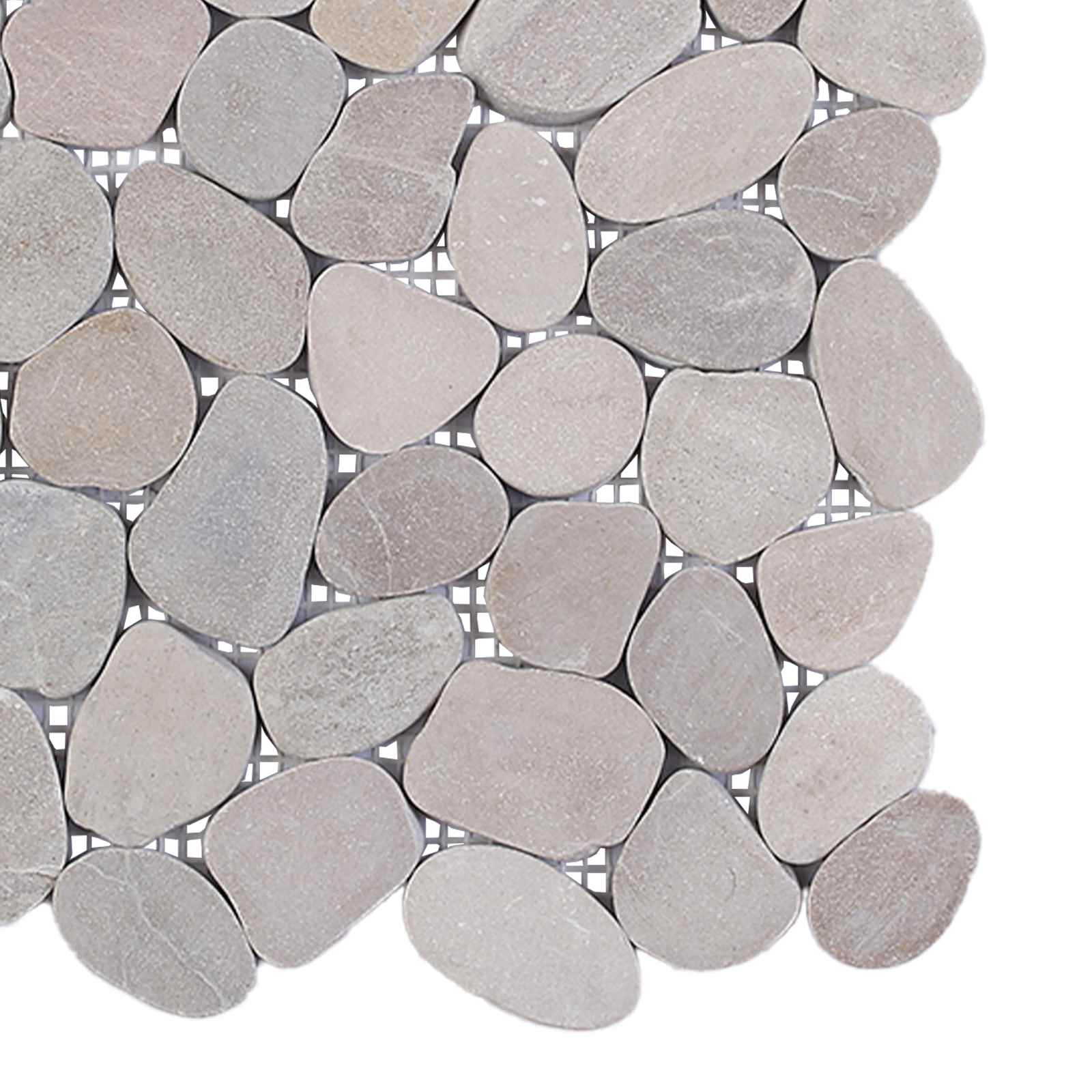 Kieselplatten Taupe 30 x 30 cm Flusskiesel