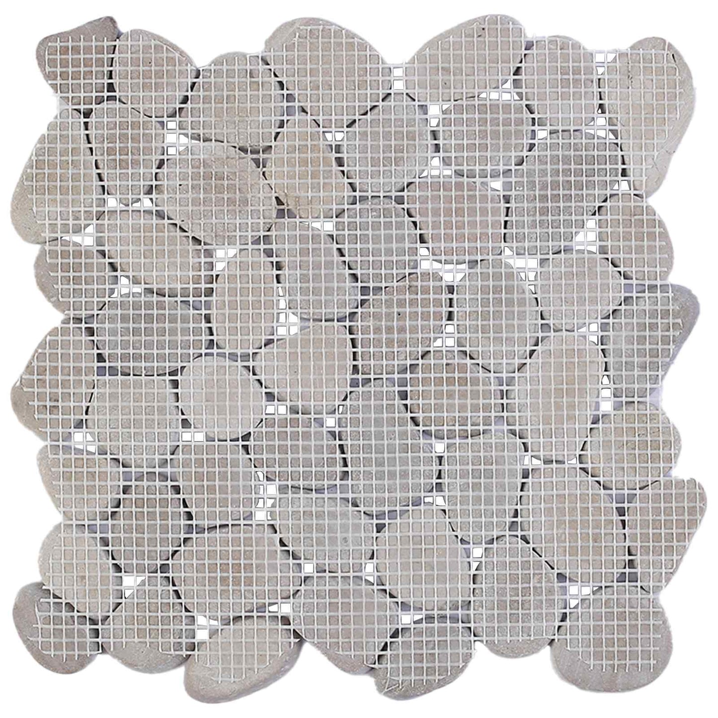 Kieselplatten Taupe 30 x 30 cm Flusskiesel