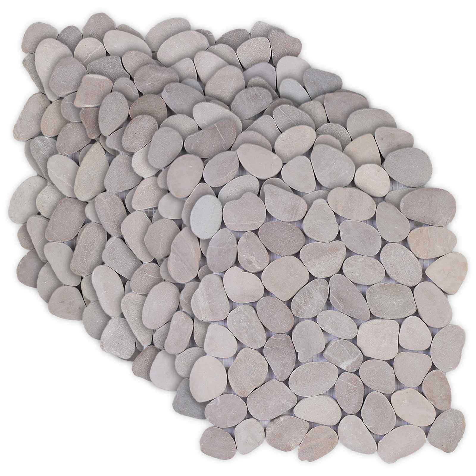 Kieselplatten Taupe 30 x 30 cm Flusskiesel