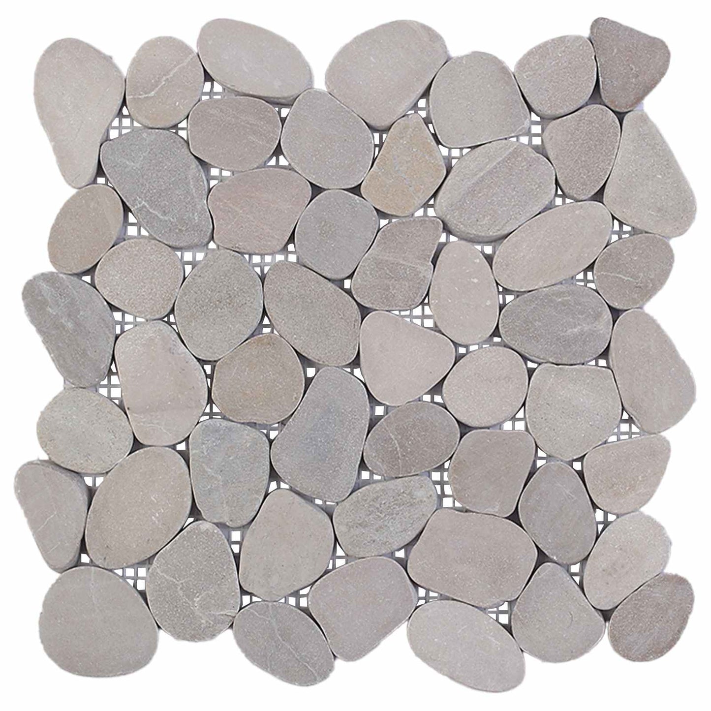 Kieselplatten Taupe 30 x 30 cm Flusskiesel