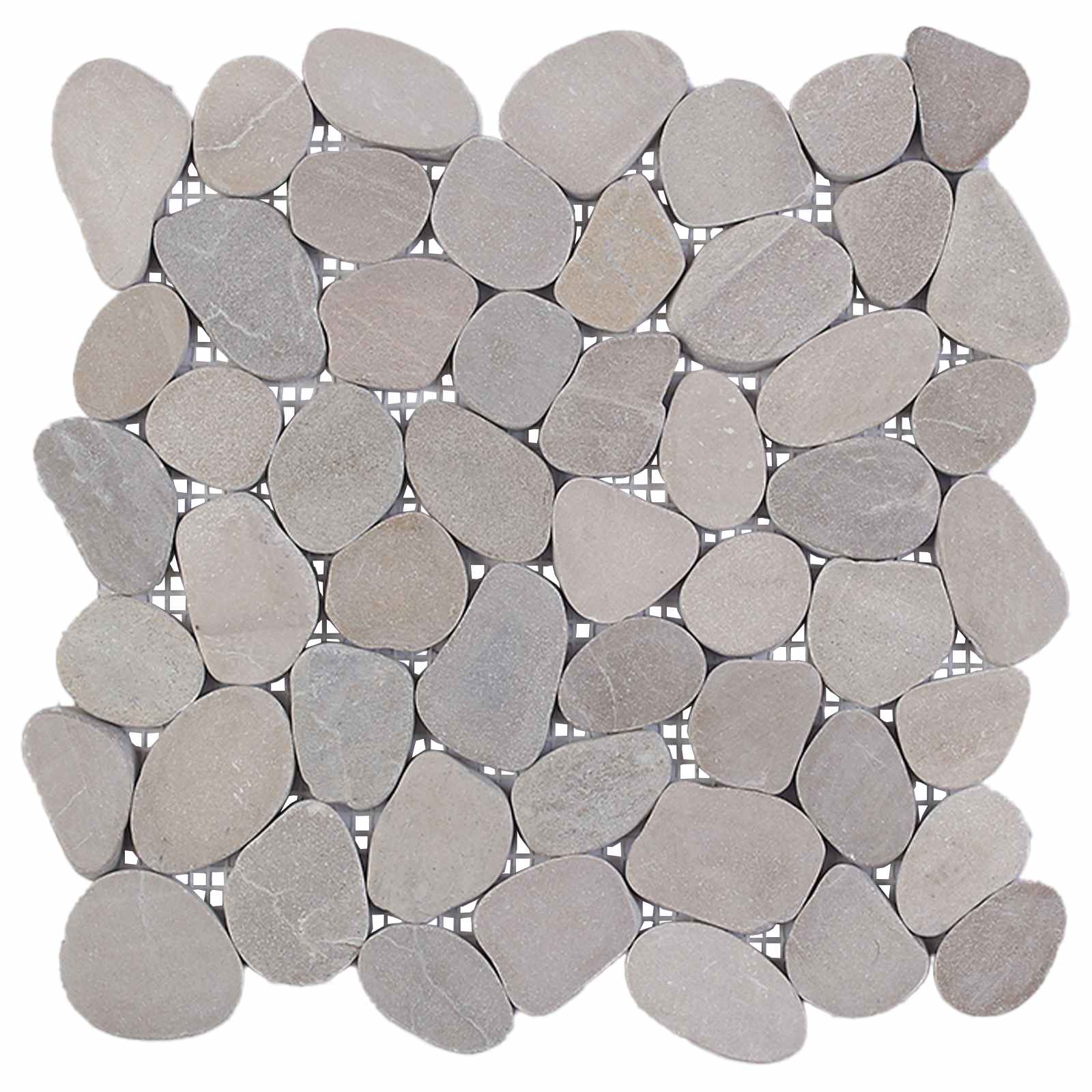 Kieselplatten Taupe 30 x 30 cm Flusskiesel