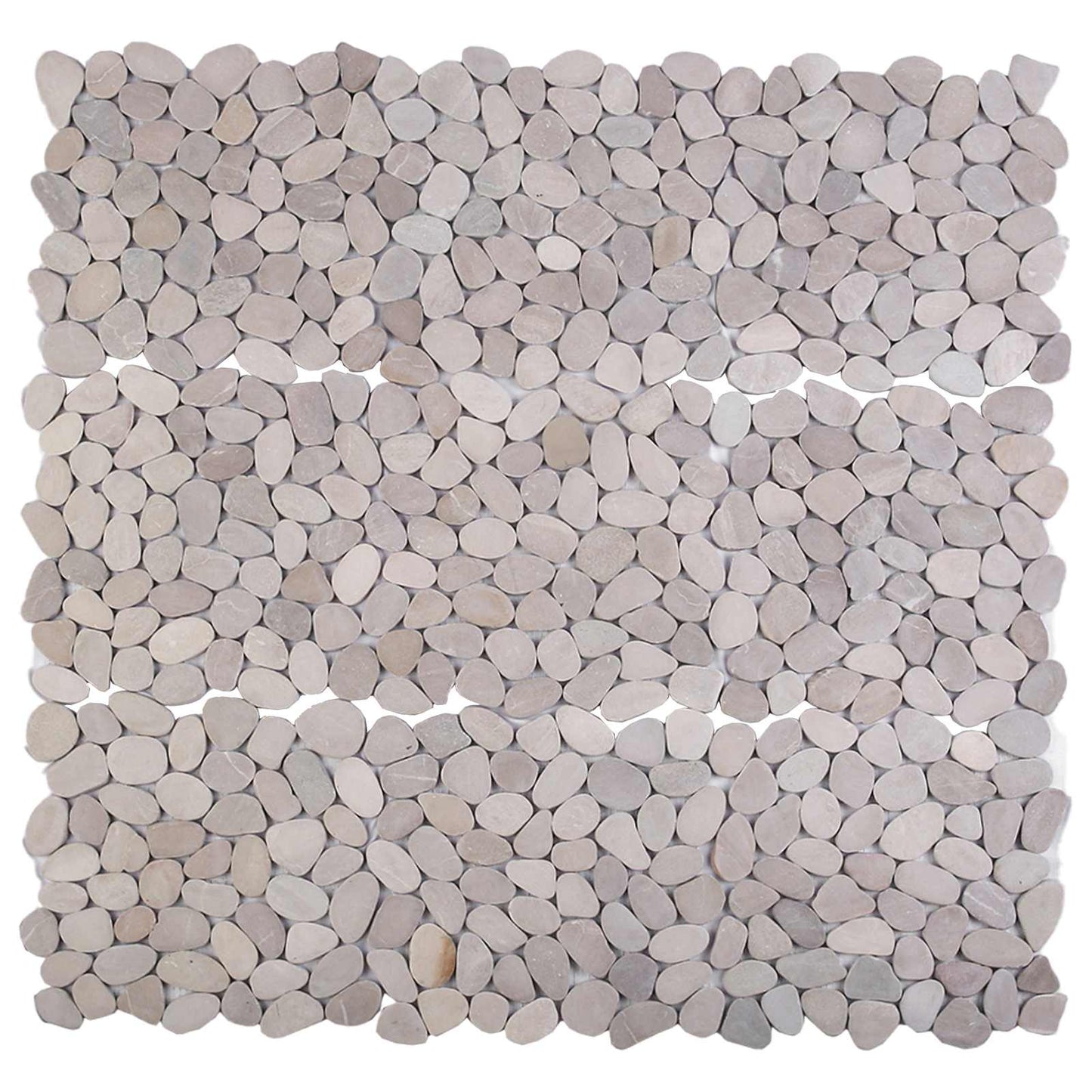 Kieselplatten Taupe 30 x 30 cm Flusskiesel