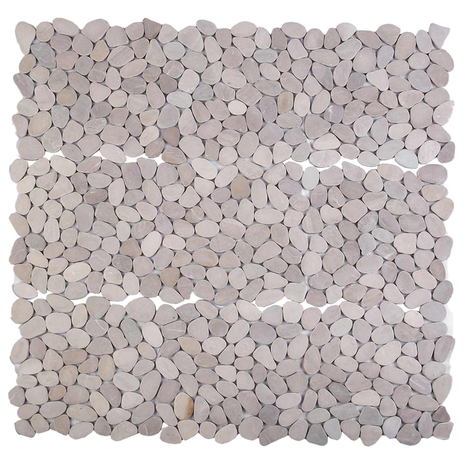 Kieselplatten Taupe 30 x 30 cm Flusskiesel