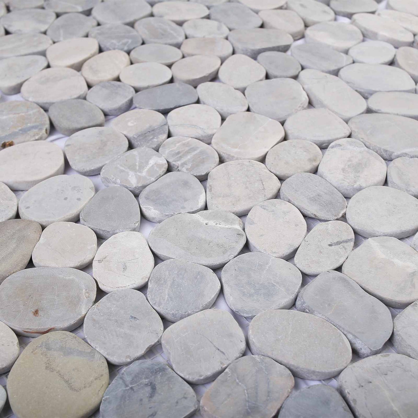 Kieselplatten Grau 30 x 30 cm Flusskiesel