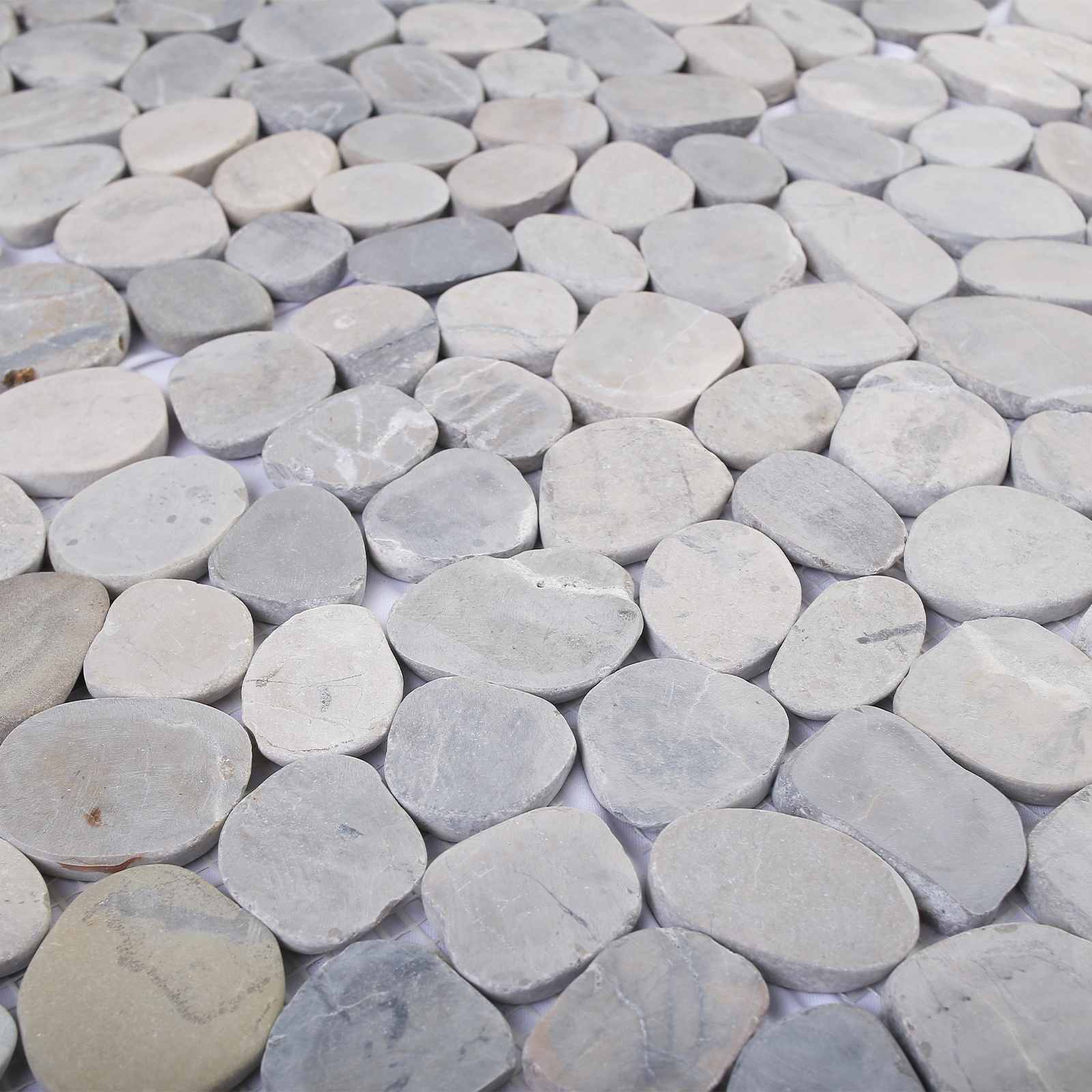 Kieselplatten Grau 30 x 30 cm Flusskiesel