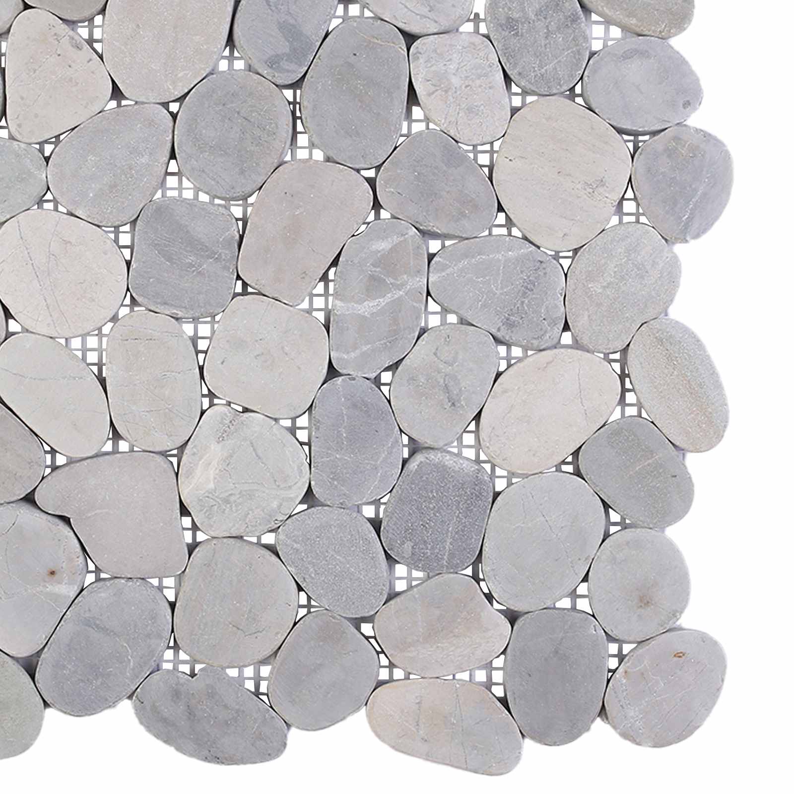 Kieselplatten Grau 30 x 30 cm Flusskiesel