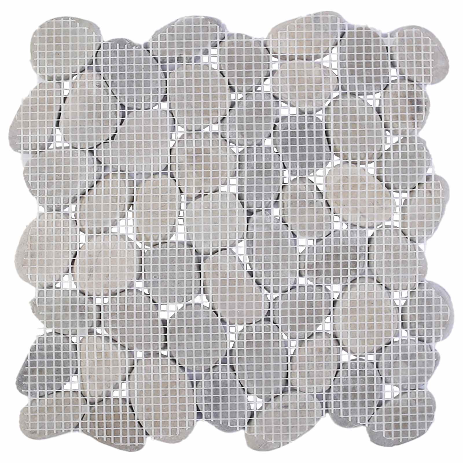 Kieselplatten Grau 30 x 30 cm Flusskiesel