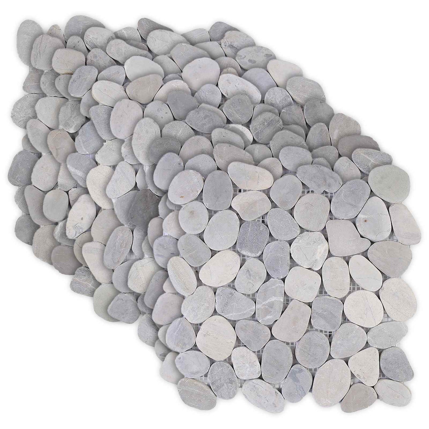 Kieselplatten Grau 30 x 30 cm Flusskiesel