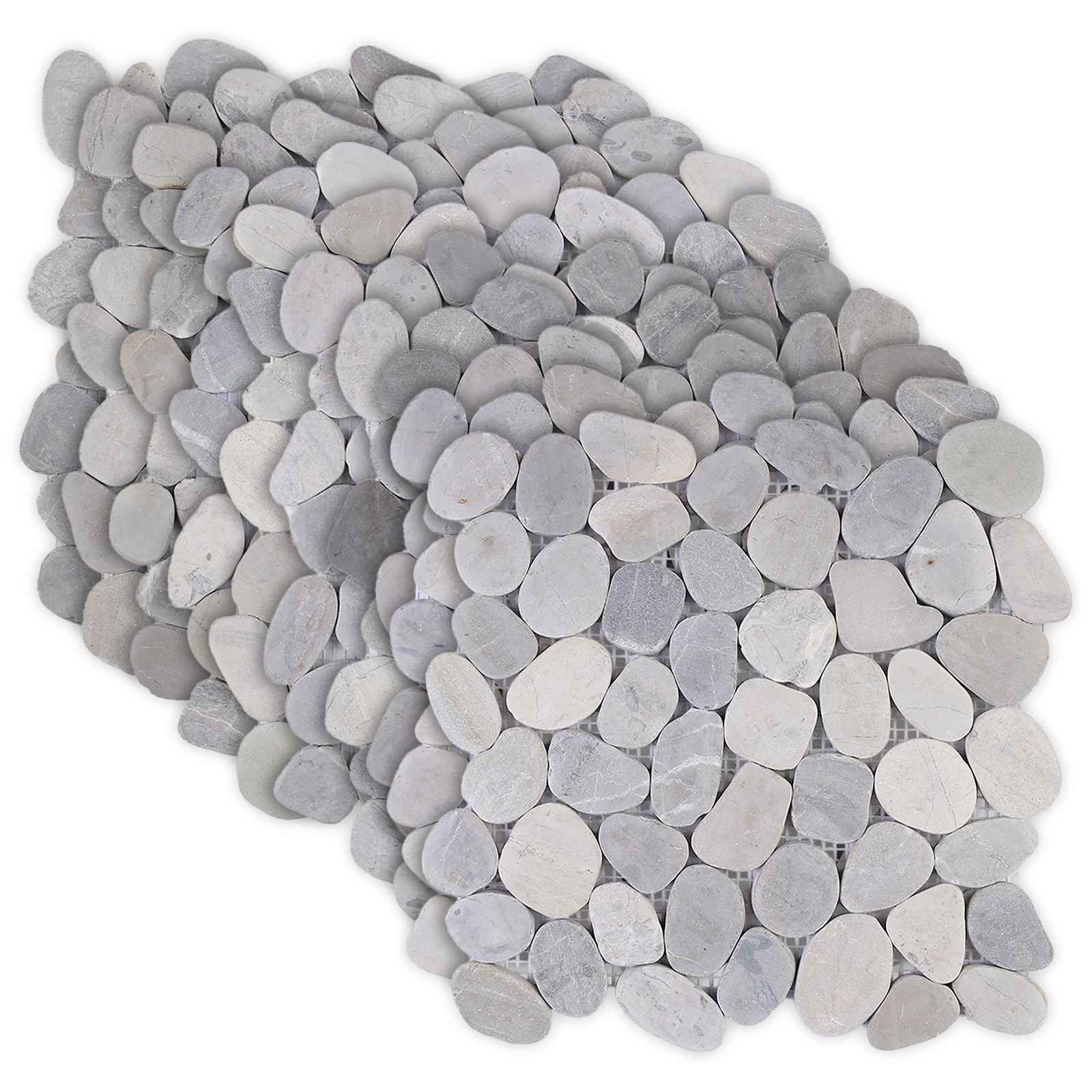 Kieselplatten Grau 30 x 30 cm Flusskiesel